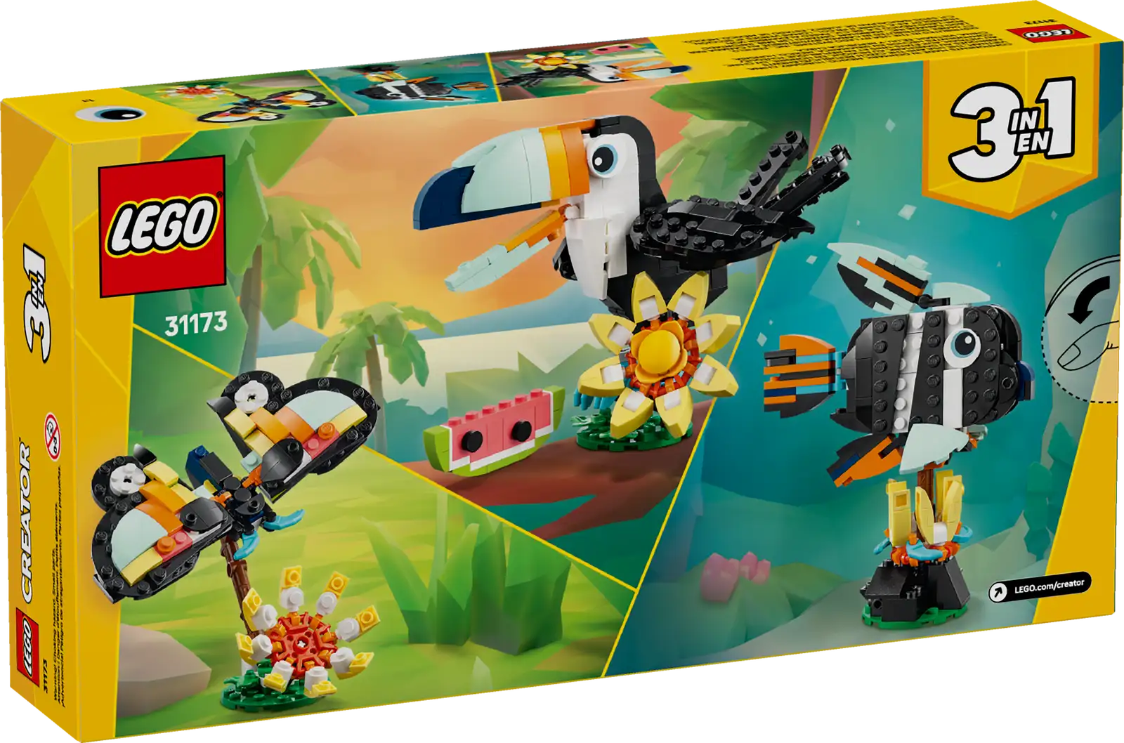 LEGO Creator Wild Animals: Tropical Toucan 3in1 Set (31173)