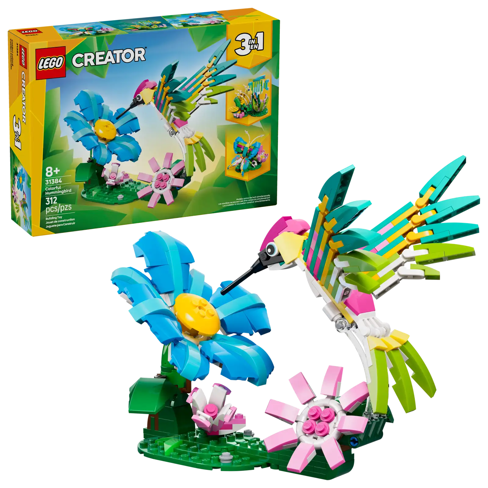 LEGO Creator Wild Animals: Colorful Hummingbird 3in1 Set (31384)