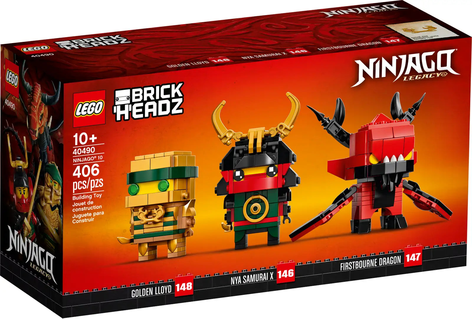 LEGO Ninjago Ninjago 10 BrickHeadz Set (40490)