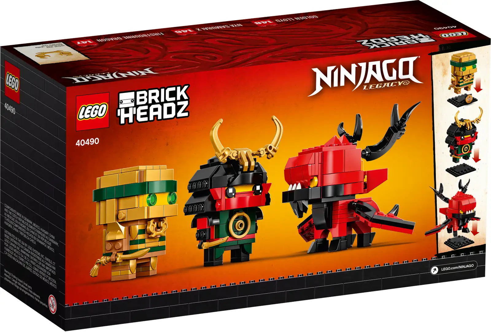 LEGO Ninjago Ninjago 10 BrickHeadz Set (40490)