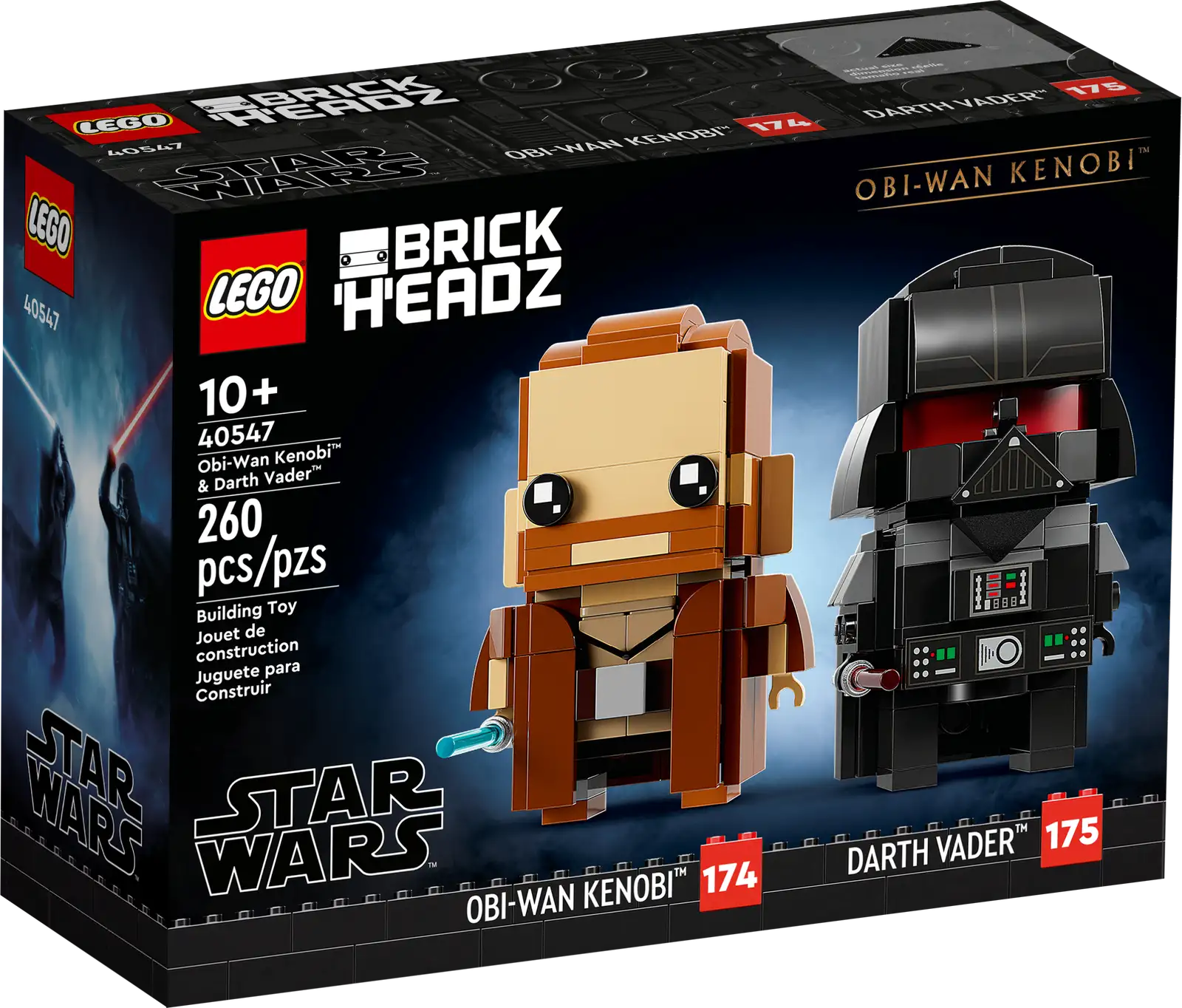 LEGO Star Wars Obi-Wan Kenobi™ & Darth Vader™ BrickHeadz Set (40547)