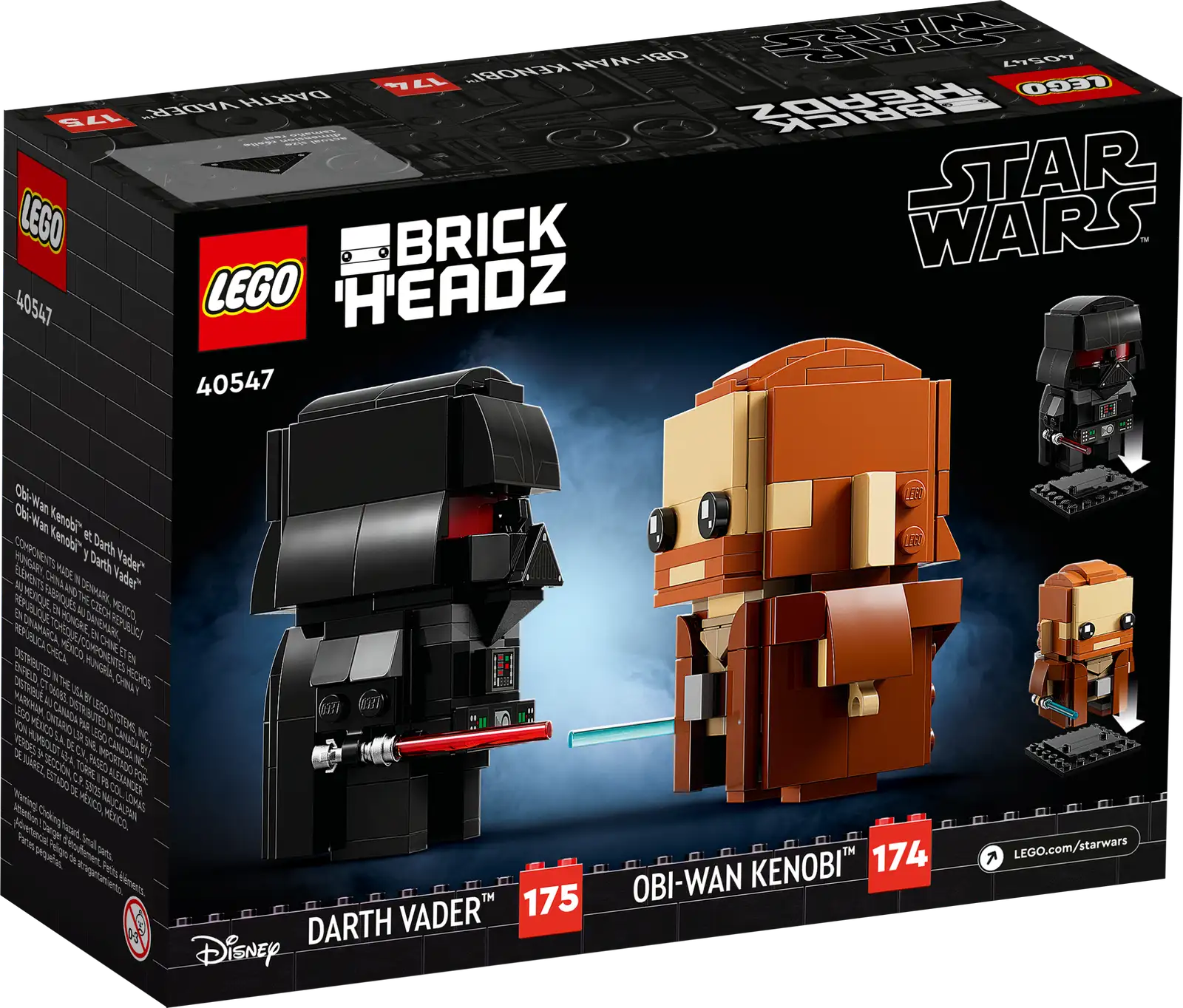 LEGO Star Wars Obi-Wan Kenobi™ & Darth Vader™ BrickHeadz Set (40547)