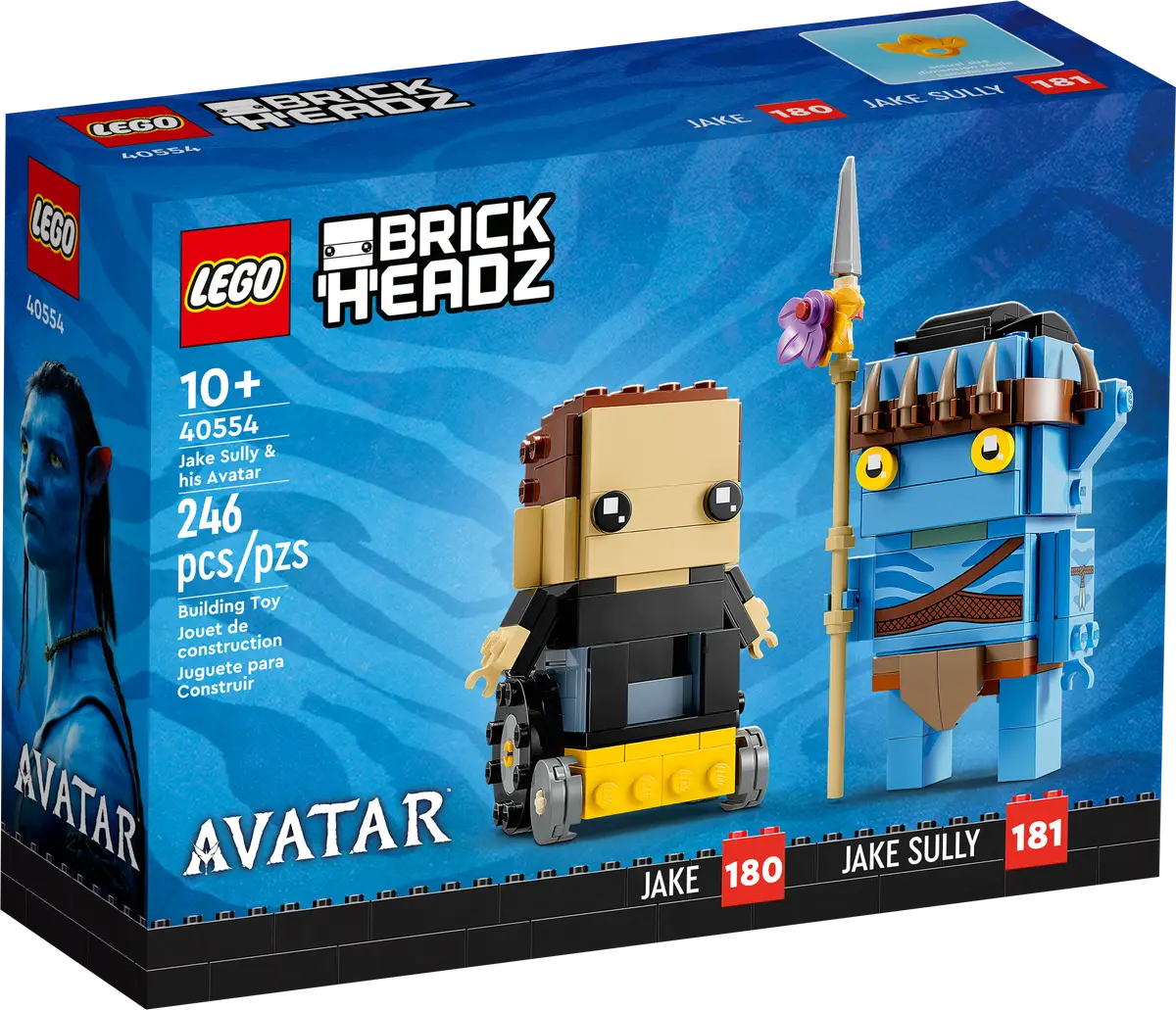 LEGO Avatar Jake Sully & his Avatar BrickHeadz Set (40554)