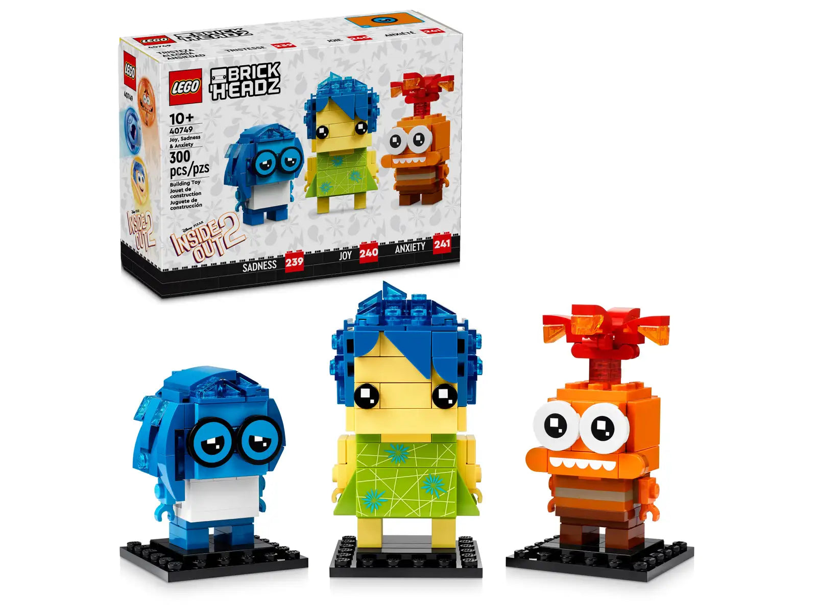 LEGO Inside Out 2 - Joy, Sadness, & Anxiety BrickHeadz Set  (40749)