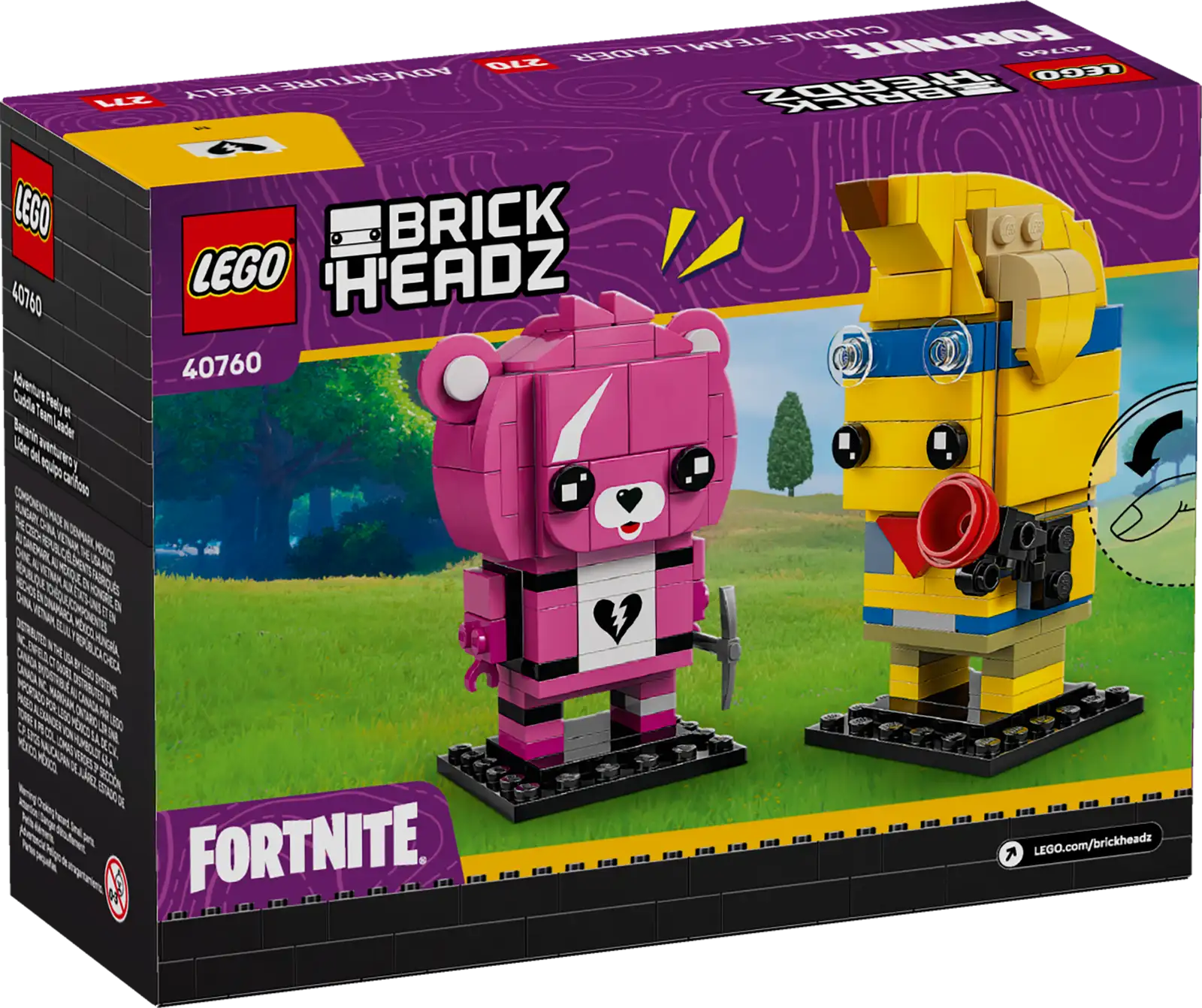 LEGO Fornite Adventure Peely & Cuddle Team Leader BrickHeadz GWP Set (40760)