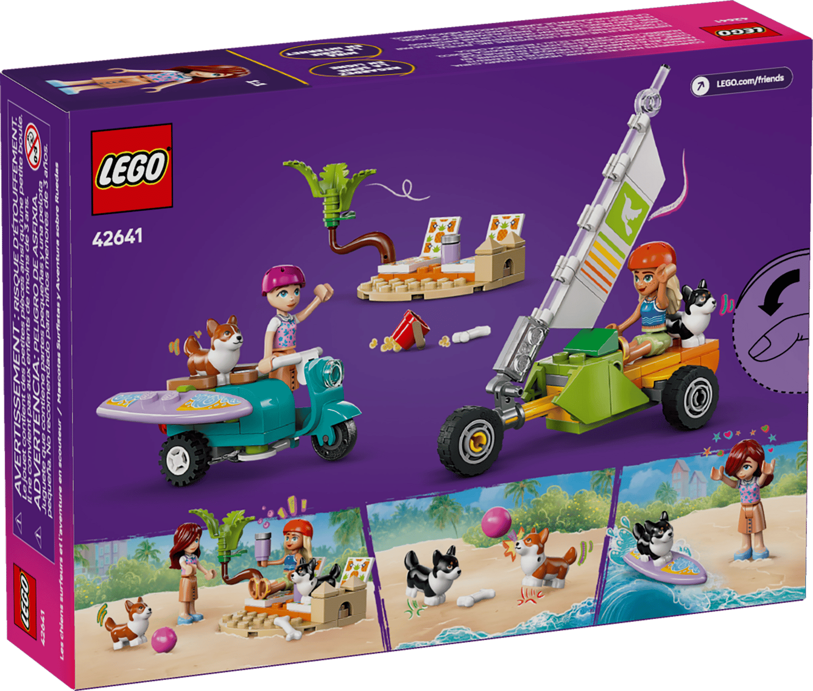 LEGO Friends Surfing Dogs and Scooter Adventure Set (42641)