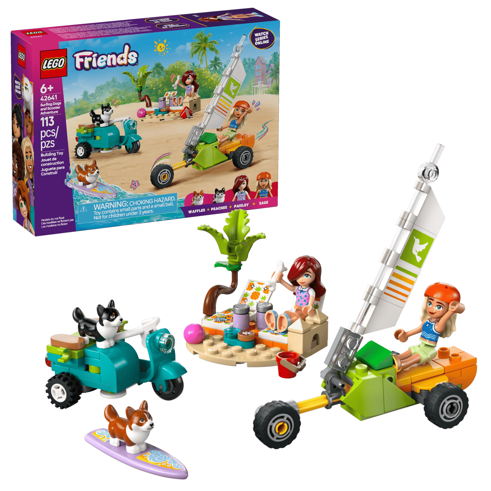 LEGO Friends Surfing Dogs and Scooter Adventure Set (42641)