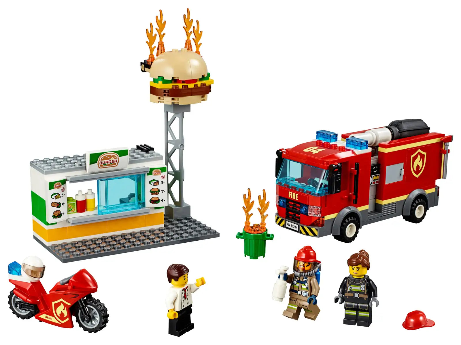 LEGO City Burger Bar Fire Rescue Set (60214)