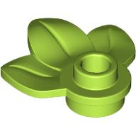 Plant Plate, Round 1 x 1 with 3 Leaves - Official LEGO® Part