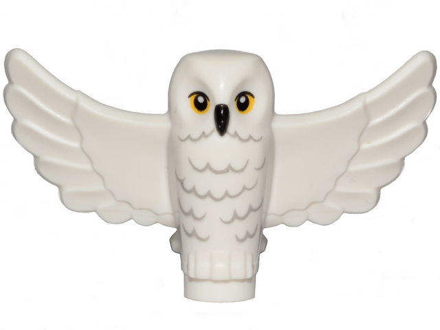 Owl (Spread Wings, White, Hedwig) - Official LEGO® Part