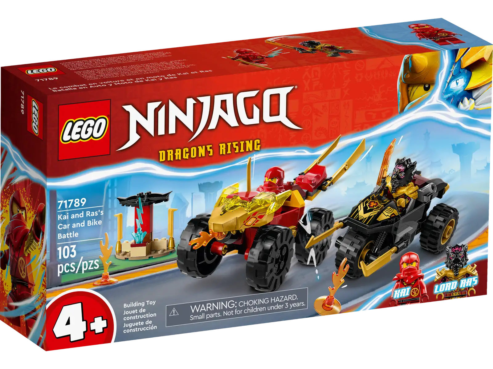 LEGO Ninjago Kai and Ras's Car and Bike Battle Set (71789)
