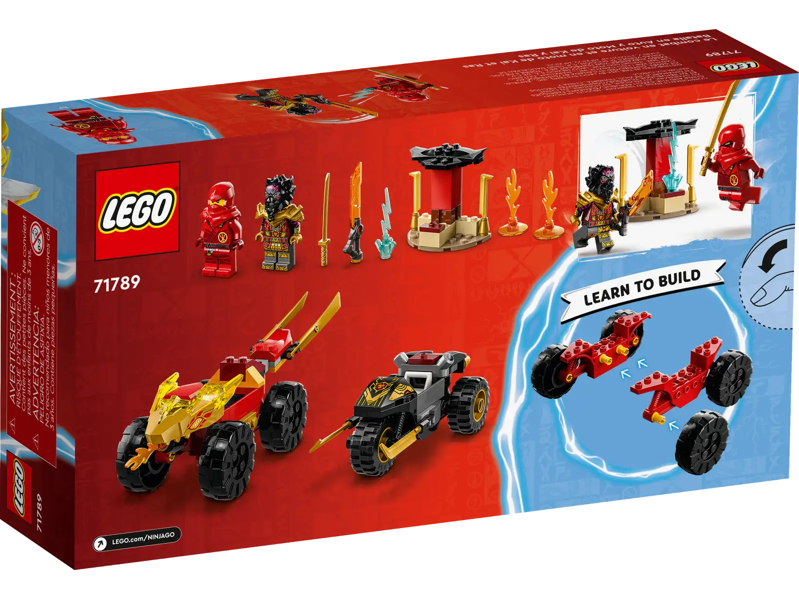 LEGO Ninjago Kai and Ras's Car and Bike Battle Set (71789)