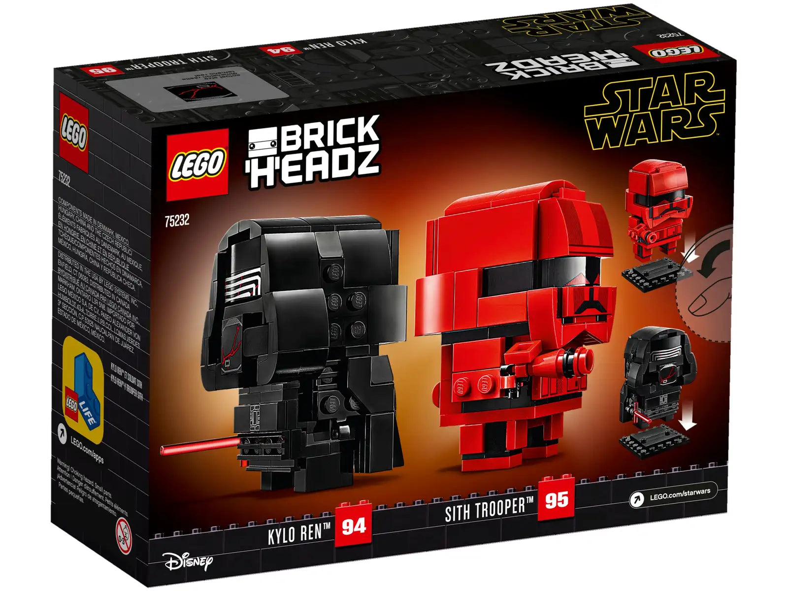 LEGO Star Wars Kylo Ren™ & Sith Trooper™ BrickHeadz Set (75232)