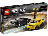 LEGO Speed Champions 2018 Dodge Challenger SRT Demon and 1970 Dodge Charger R/T Set (75893)