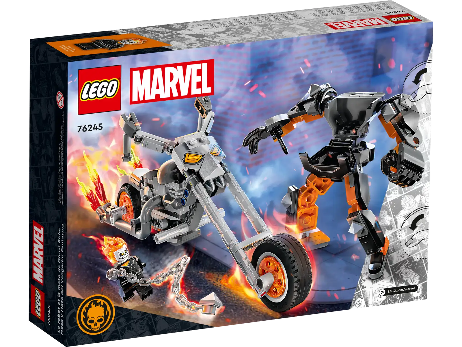 Ghost Rider Lego LEGO Marvel Ghost Rider Mech & Bike Set (76245) – The Brick Show Shop