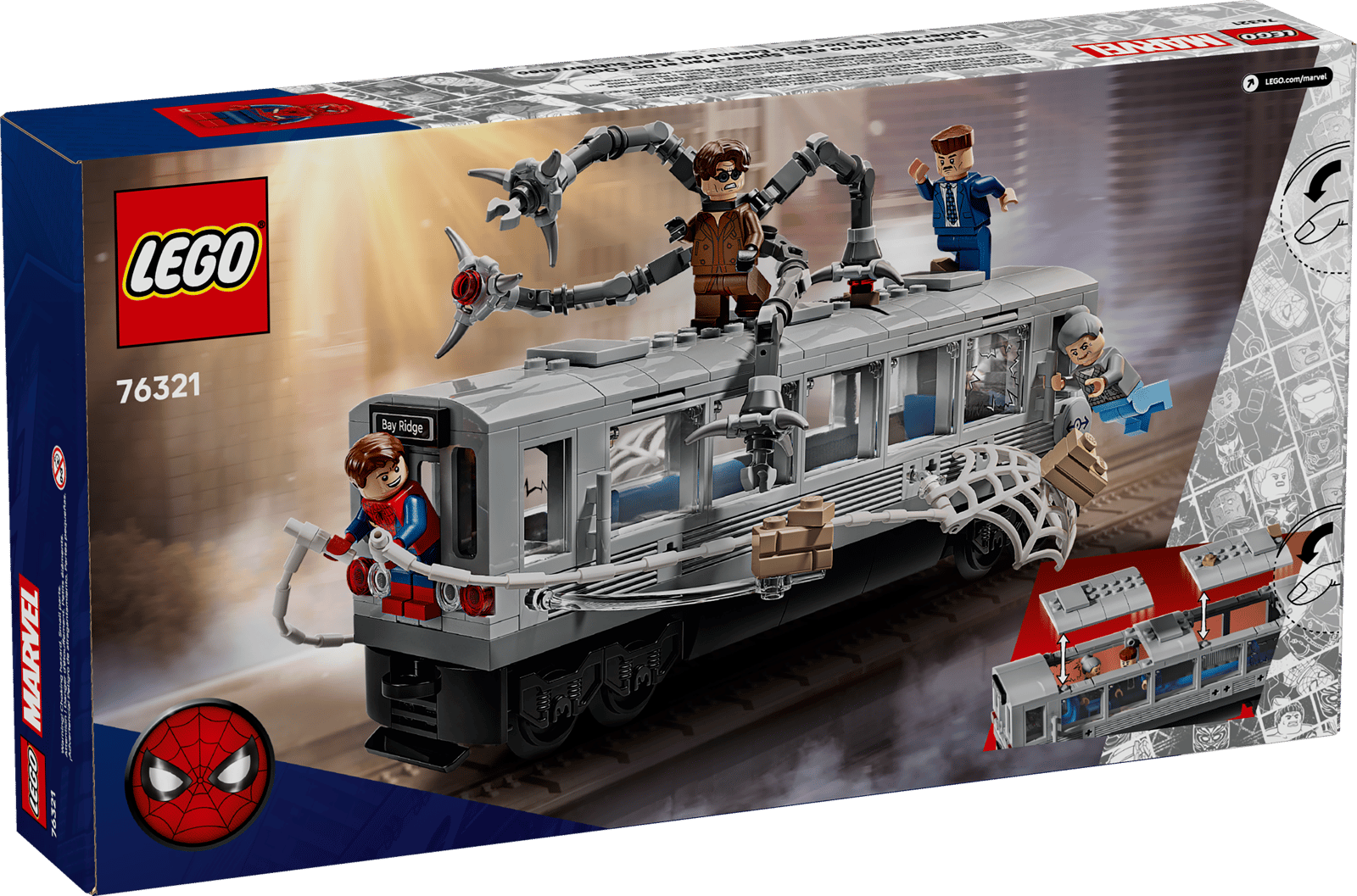 LEGO Marvel Spider-Man vs. Doc Ock Subway Train Scene Set (76321)