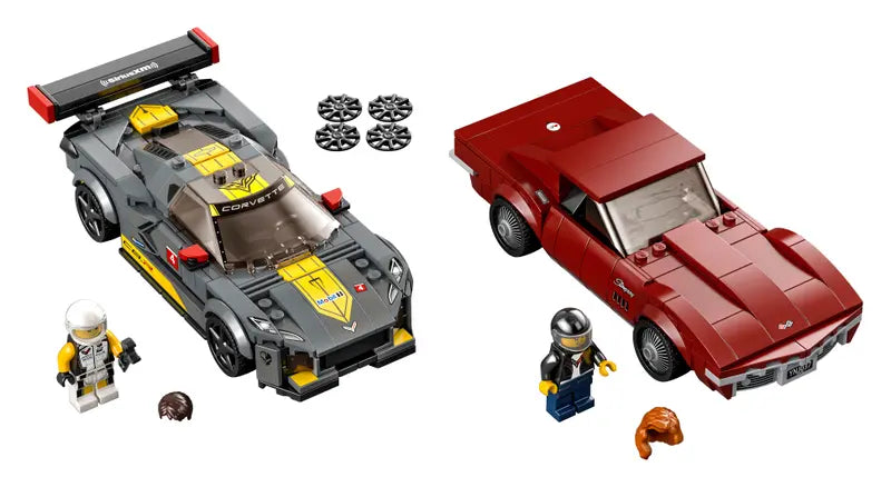 LEGO Speed Champions Chevrolet Corvette C8.R Race Car and 1969 Chevrolet Corvette Set (76903)