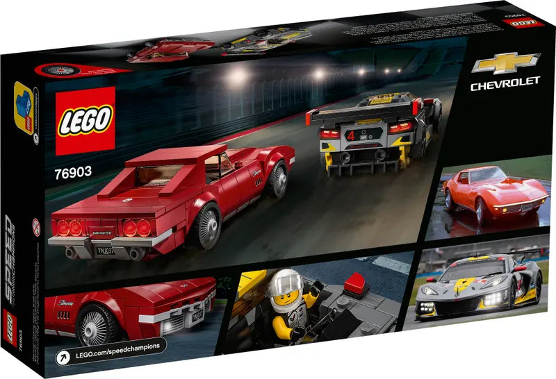 LEGO Speed Champions Chevrolet Corvette C8.R Race Car and 1969 Chevrolet Corvette Set (76903)