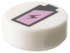 Tile, Round 1 x 1 with Pink Battery Charge Pattern - Official LEGO® Part