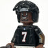 #7 RB Atlanta Football Player Minifig made using LEGO parts