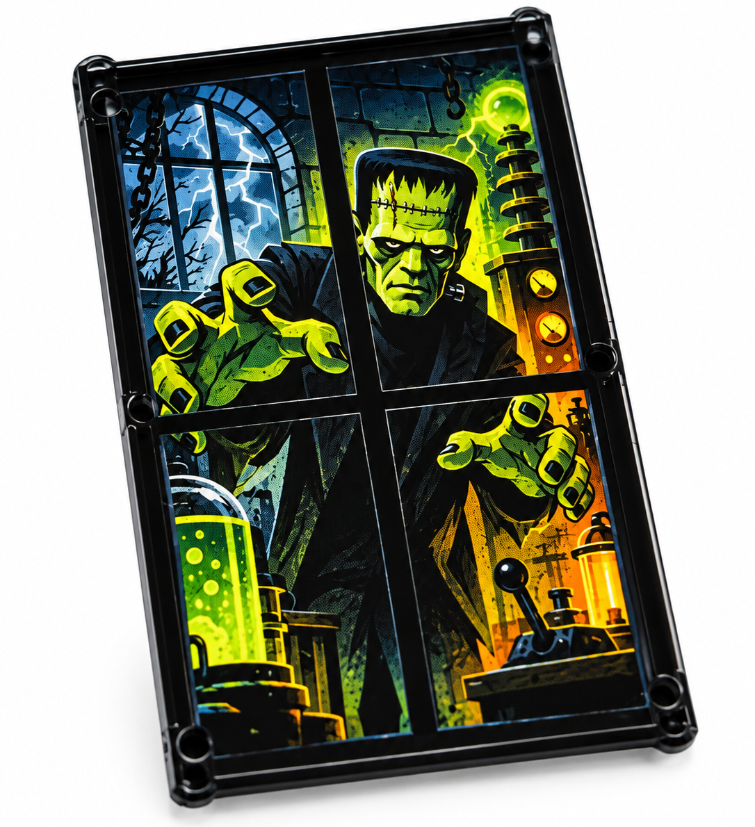 Frankenstein Halloween Monster 4x6 Glass Window