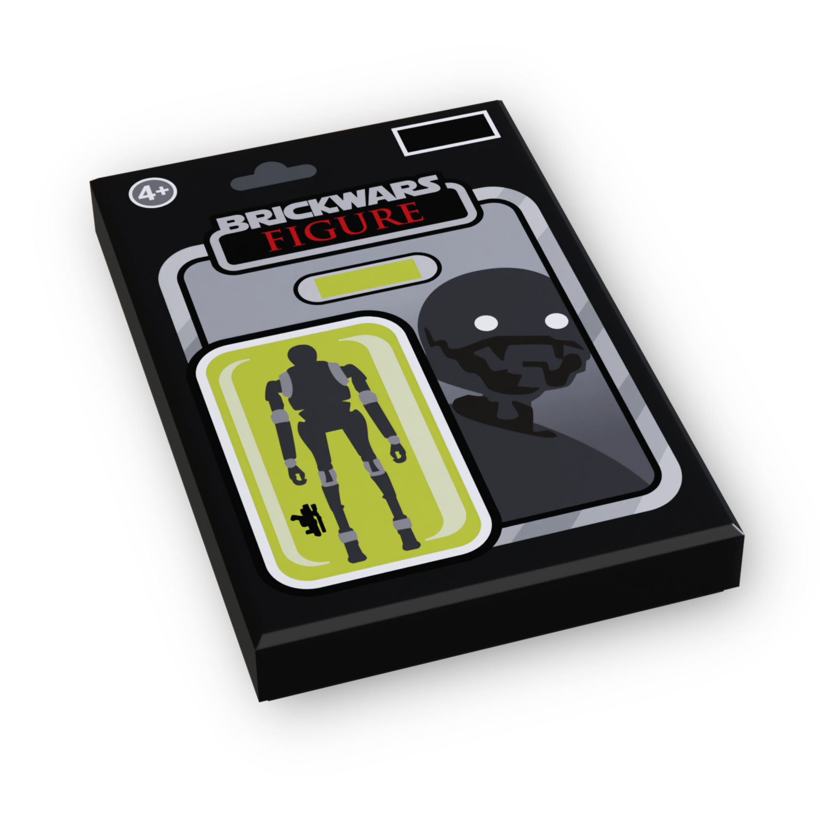 K2-Bro Vintage Action Figure Tile (2x3) made from LEGO parts