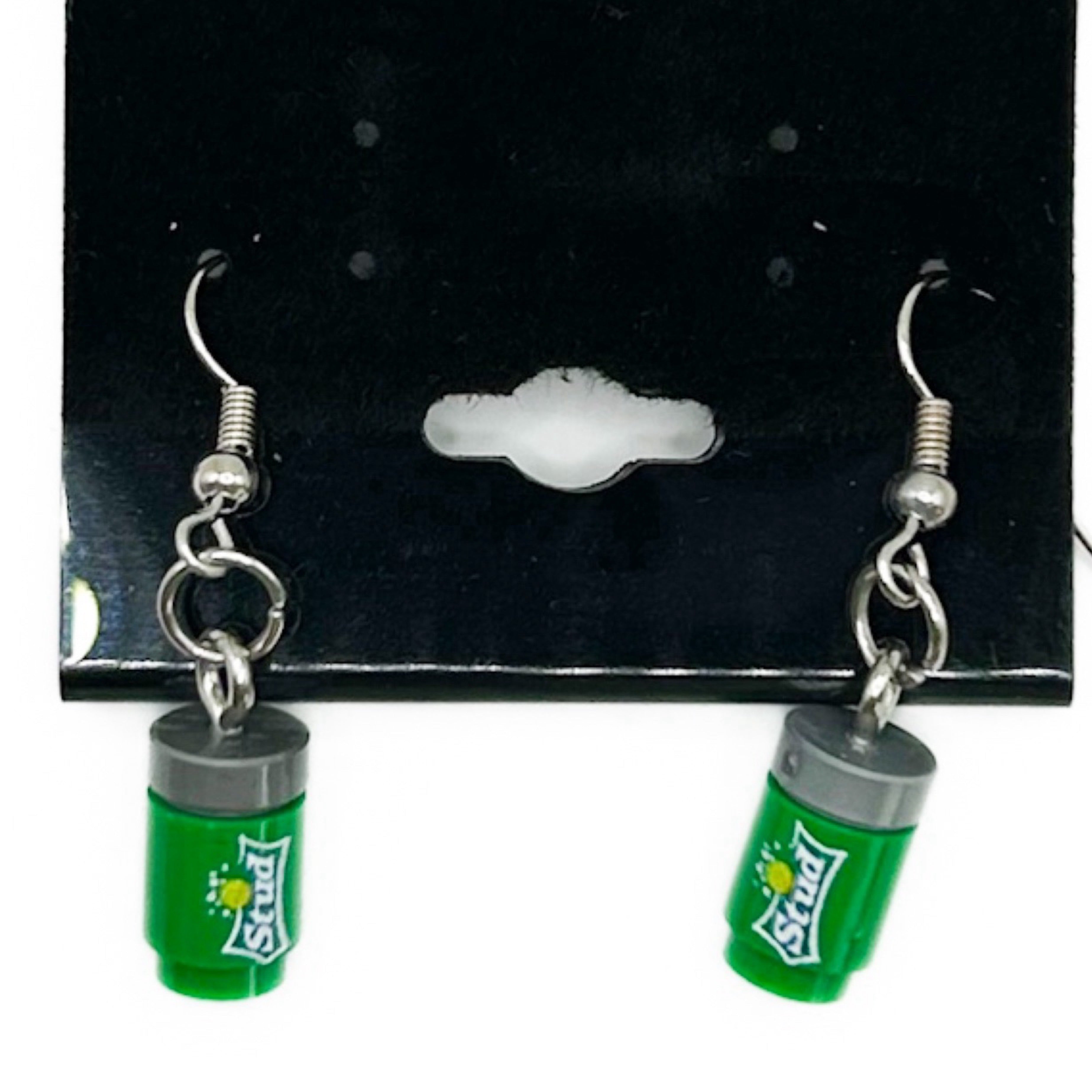 Stud Lemon/Lima Soda Earrings made from LEGO Bricks - B3 Customs