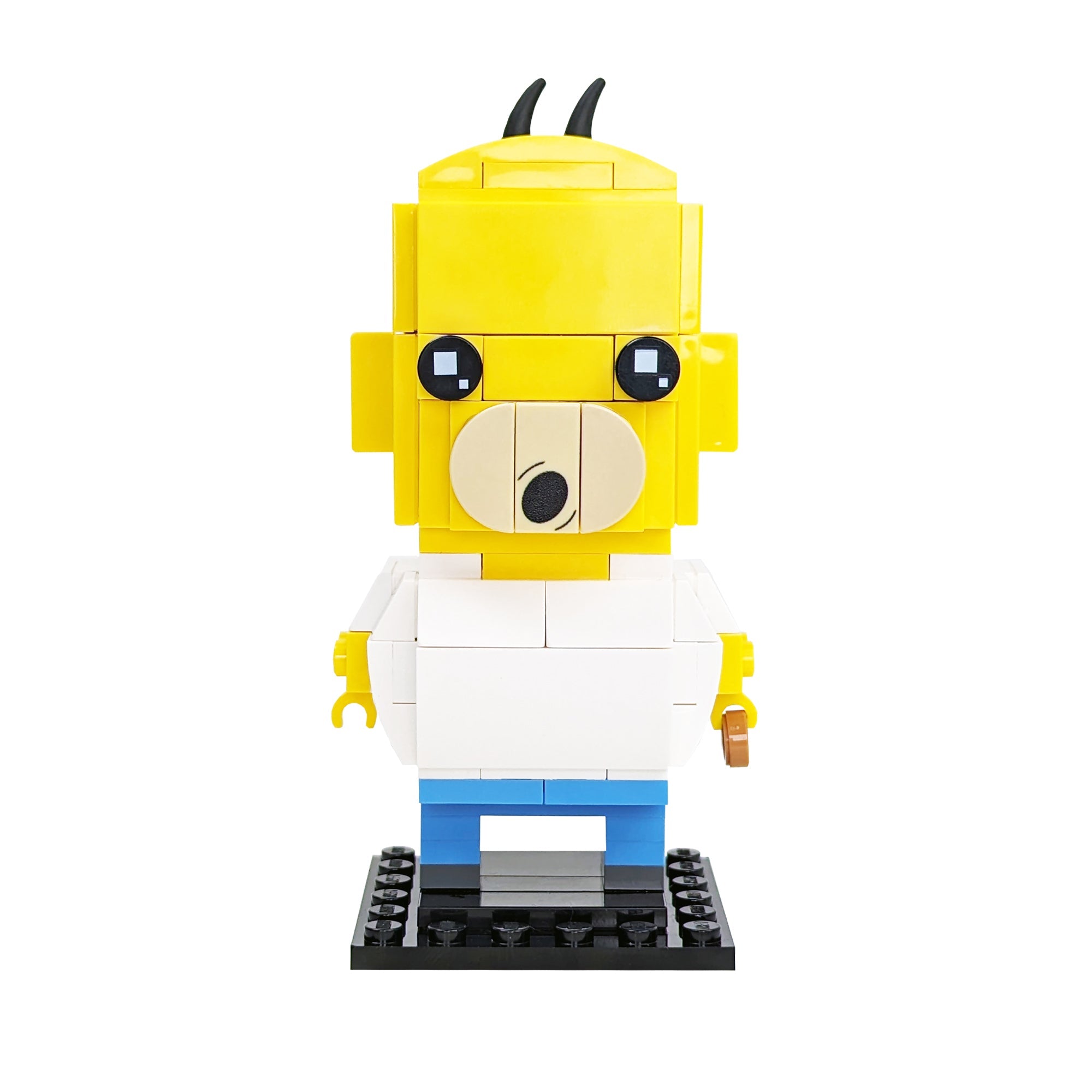 Custom Homer BrickHeadz made using LEGO parts
