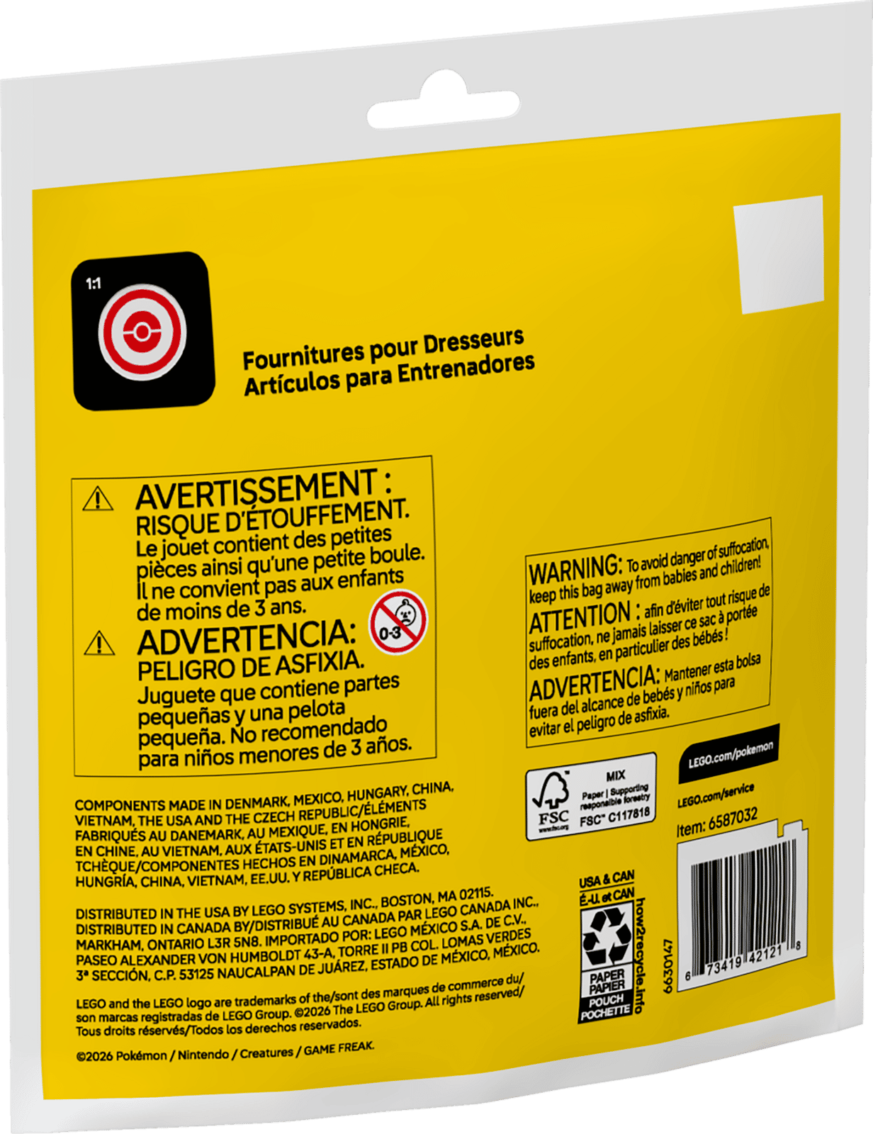 LEGO Pokémon Trainer Supplies Polybag (30730)