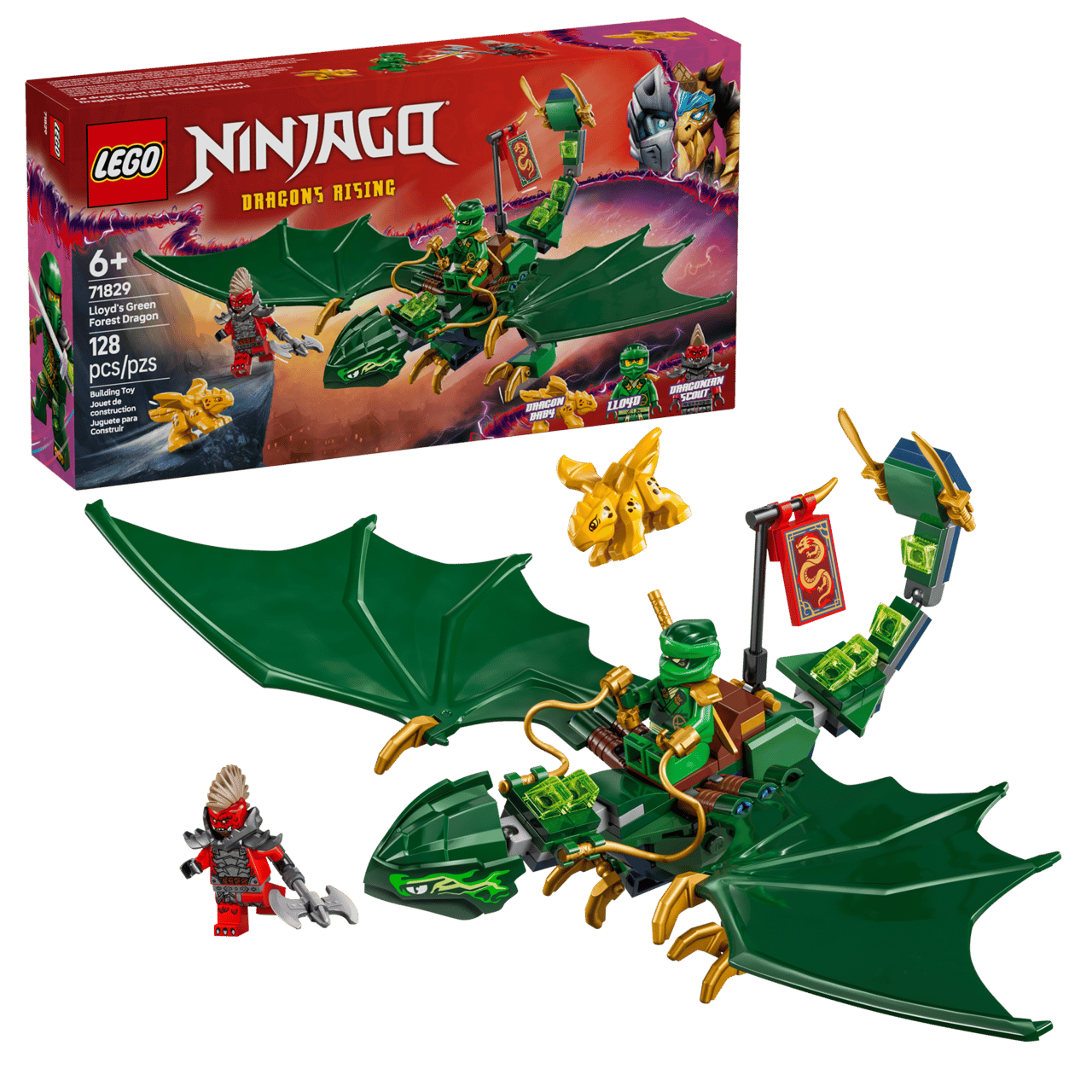 LEGO Ninjago Lloyd’s Green Forest Dragon Set (71829)