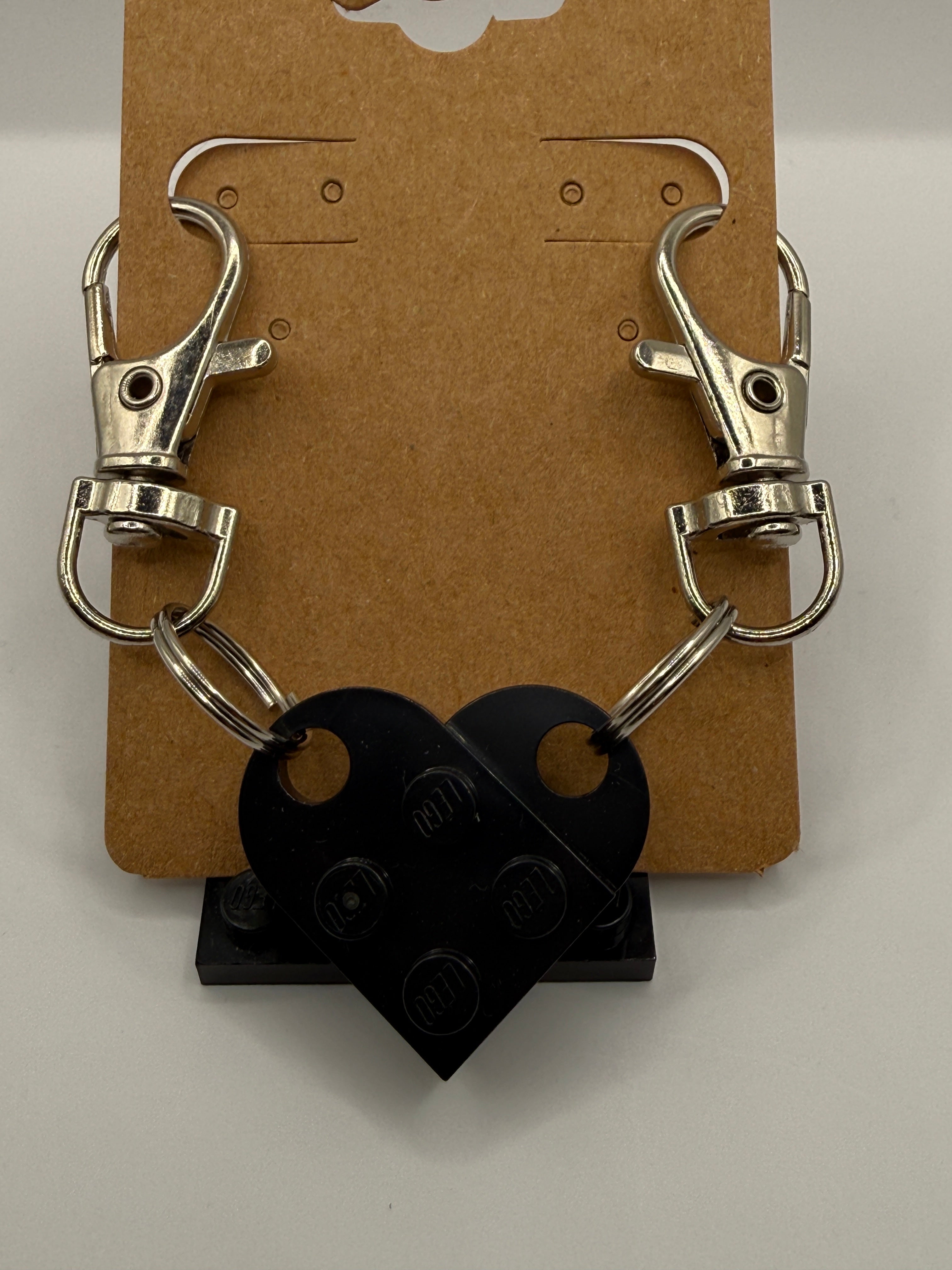 Friendship Heart Keychain Set made from LEGO Parts