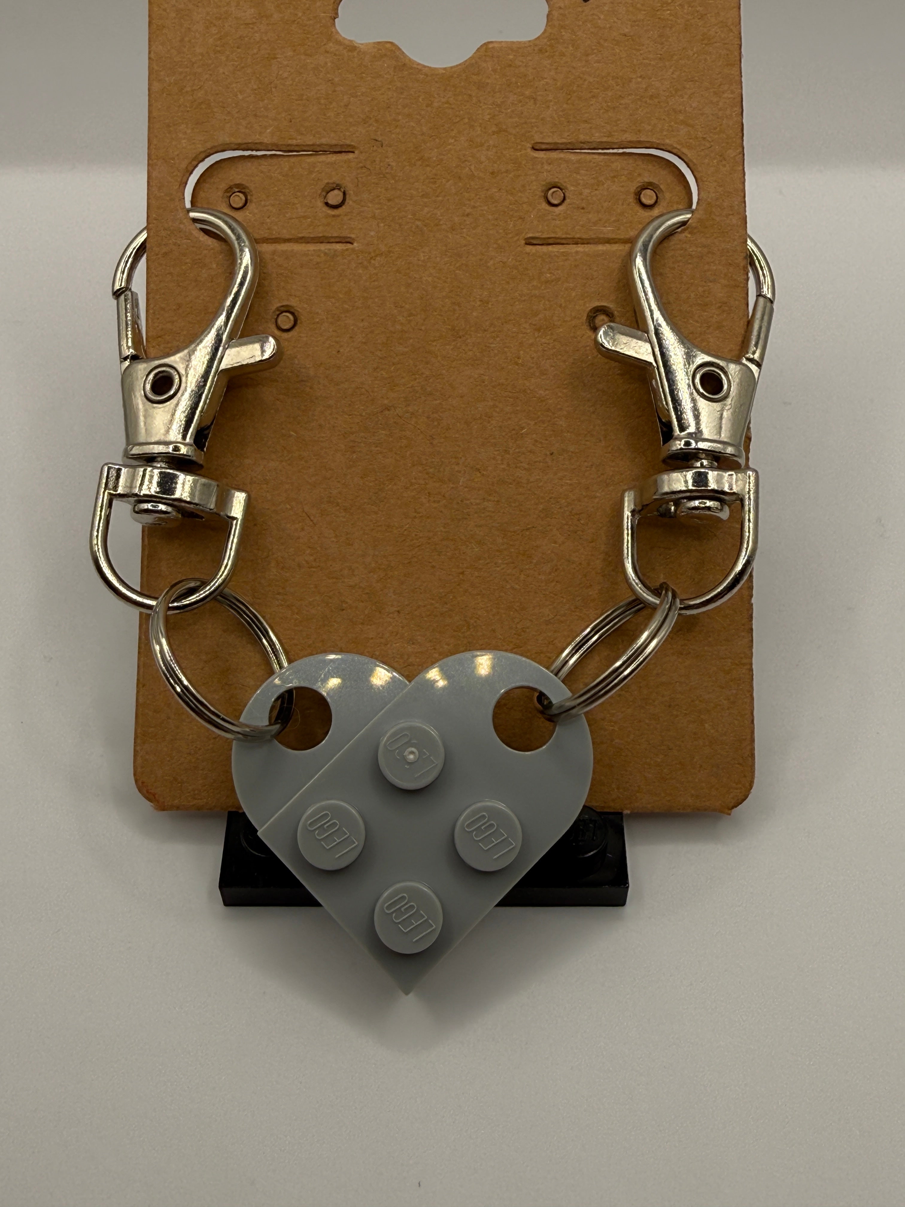 Friendship Heart Keychain Set made from LEGO Parts