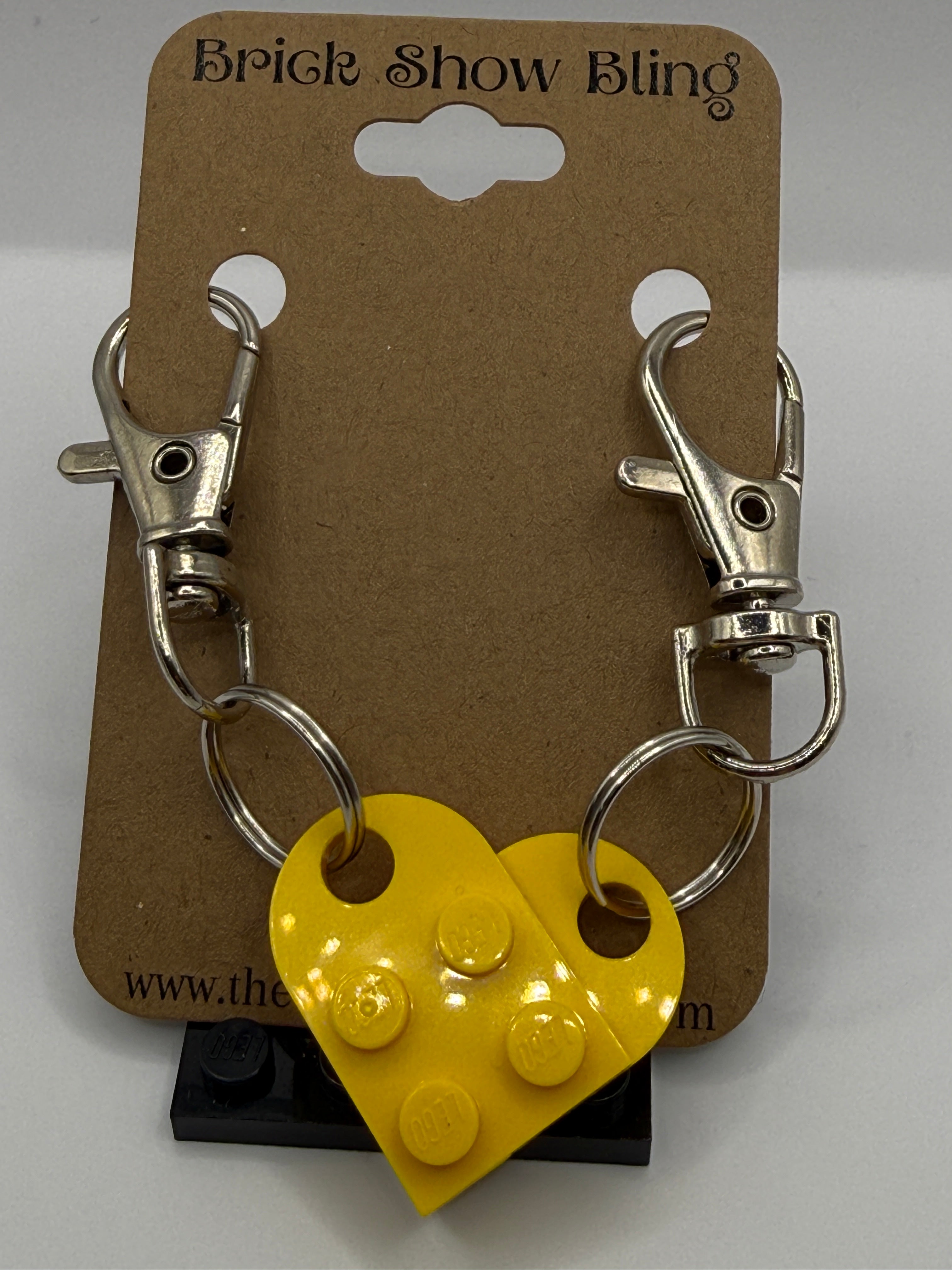 Friendship Heart Keychain Set made from LEGO Parts