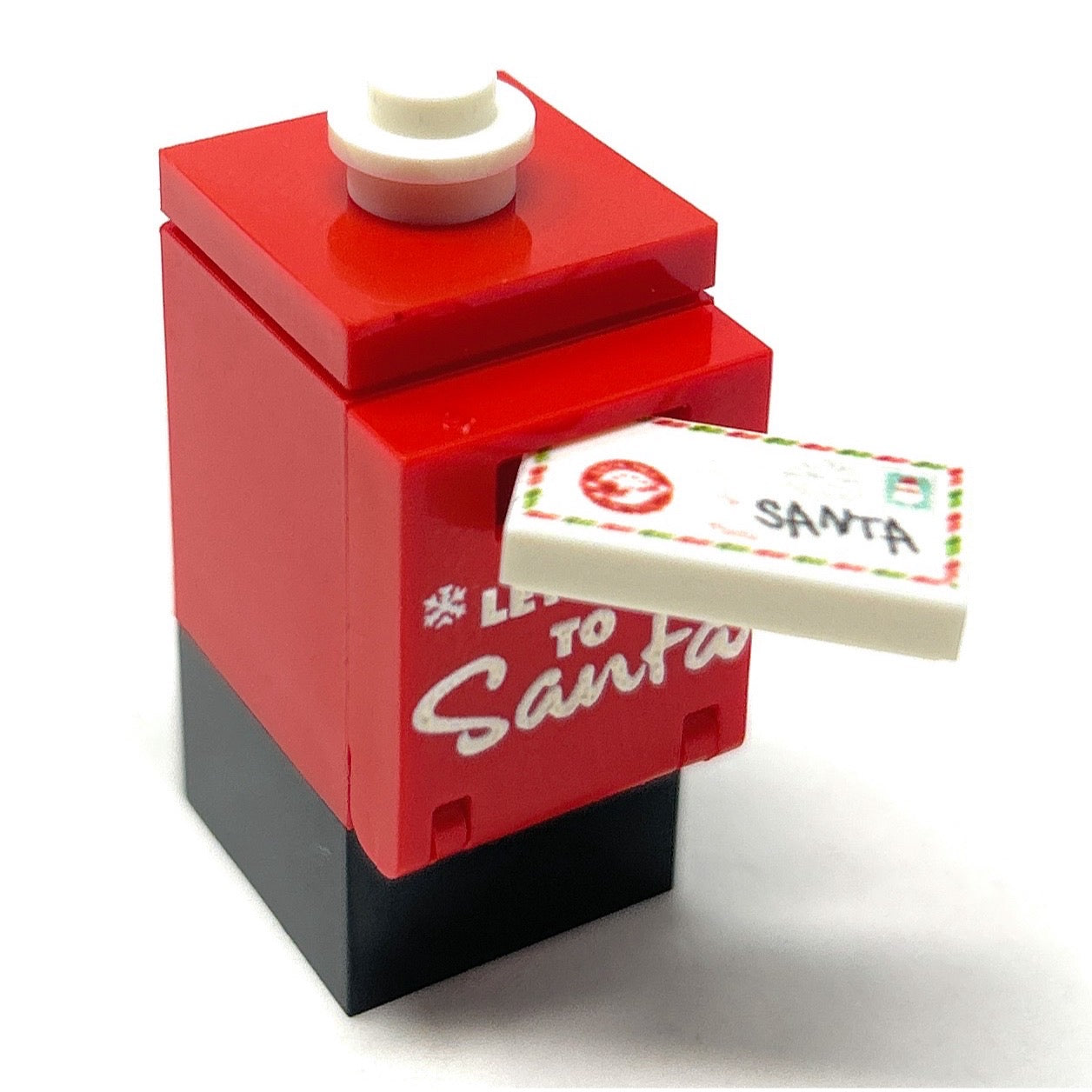 Letter to Santa Mailbox and Envelope made using LEGO parts - B3 Customs