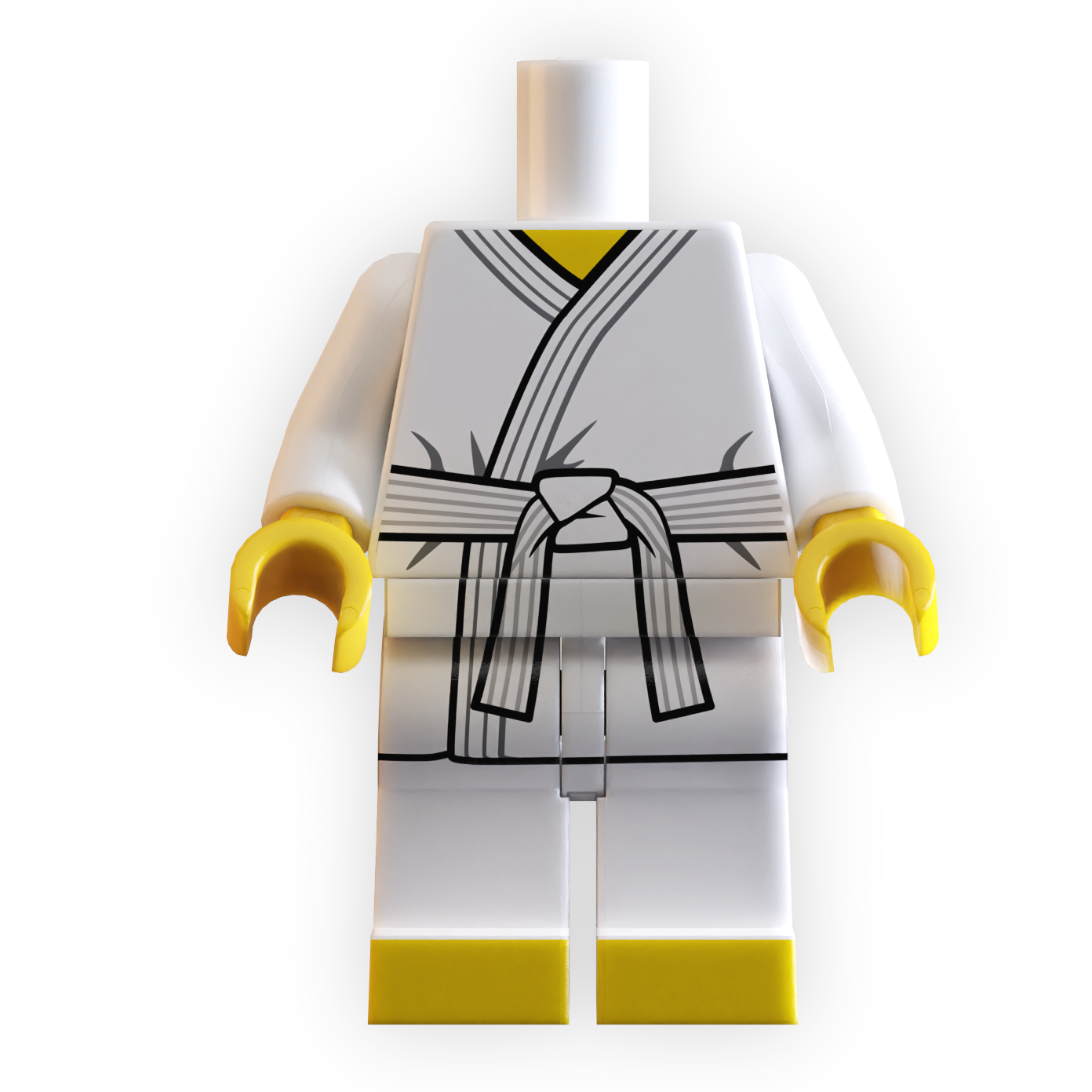 White Belt Karate Minifig Body