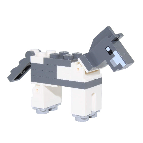 Horse (Gray/White) - LEGO Minecraft Minifigure (2017)