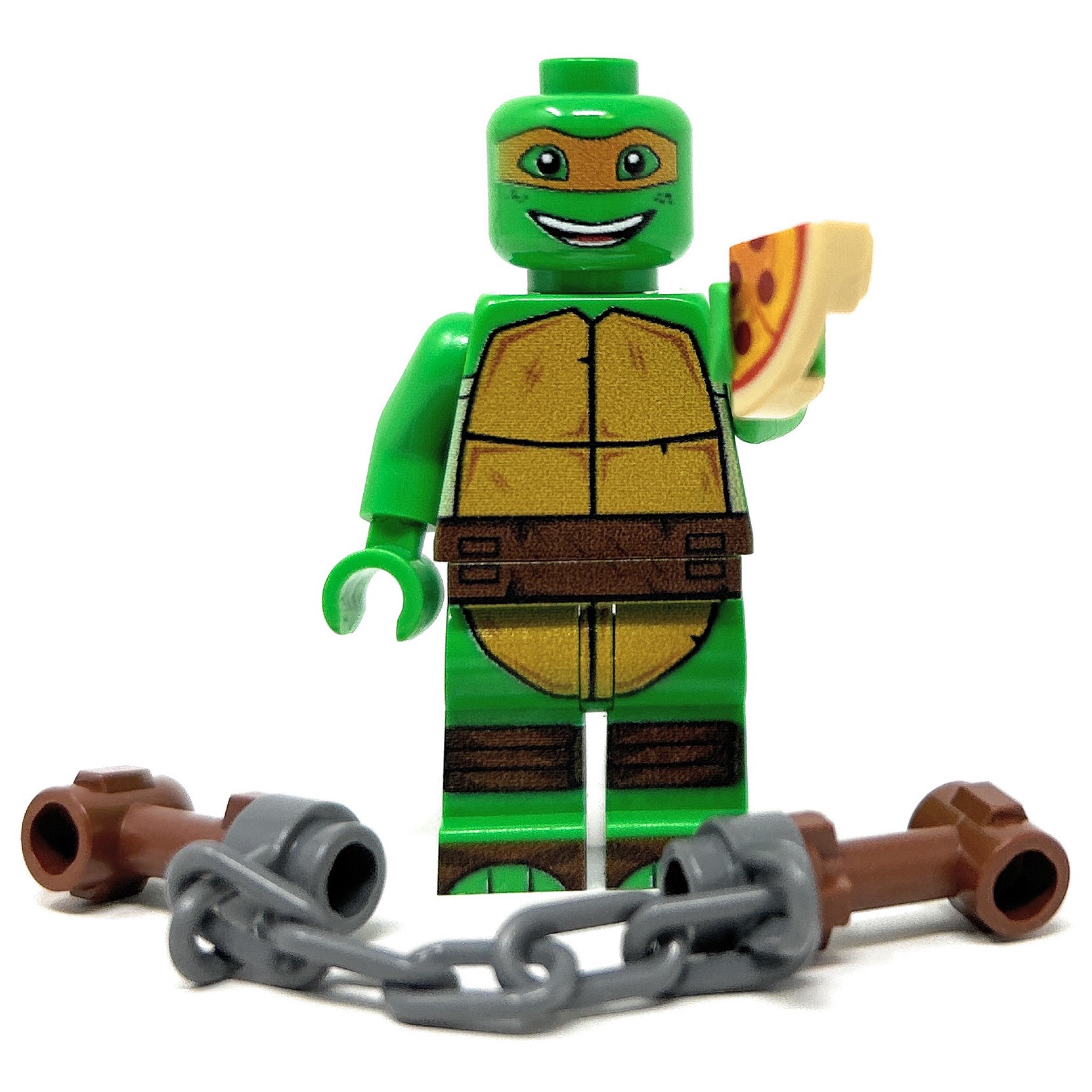 Mikey Orange Fighter Turtle - Custom Minifig made using LEGO parts