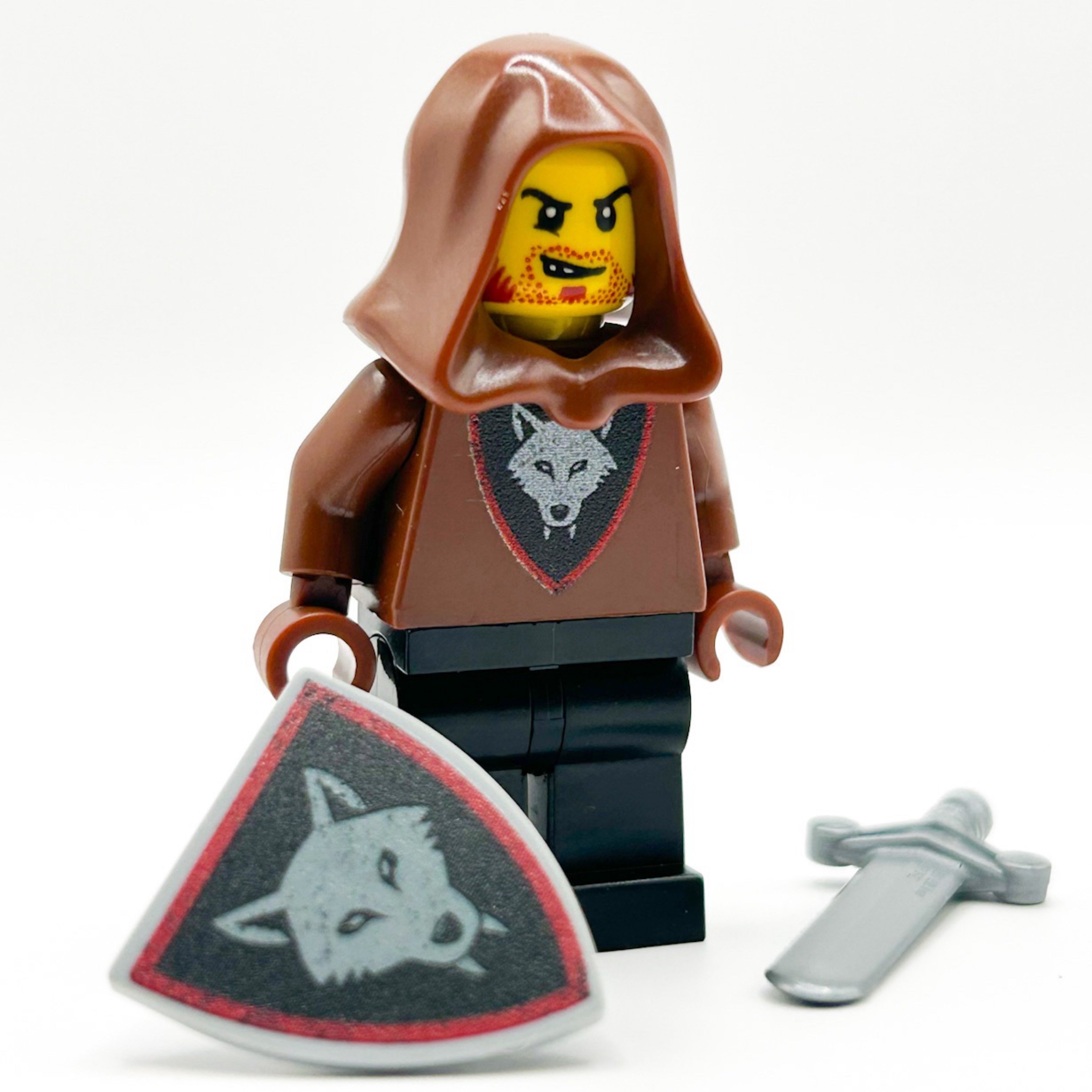 Custom LEGO Castle Wolfpack Bandit Minifigure