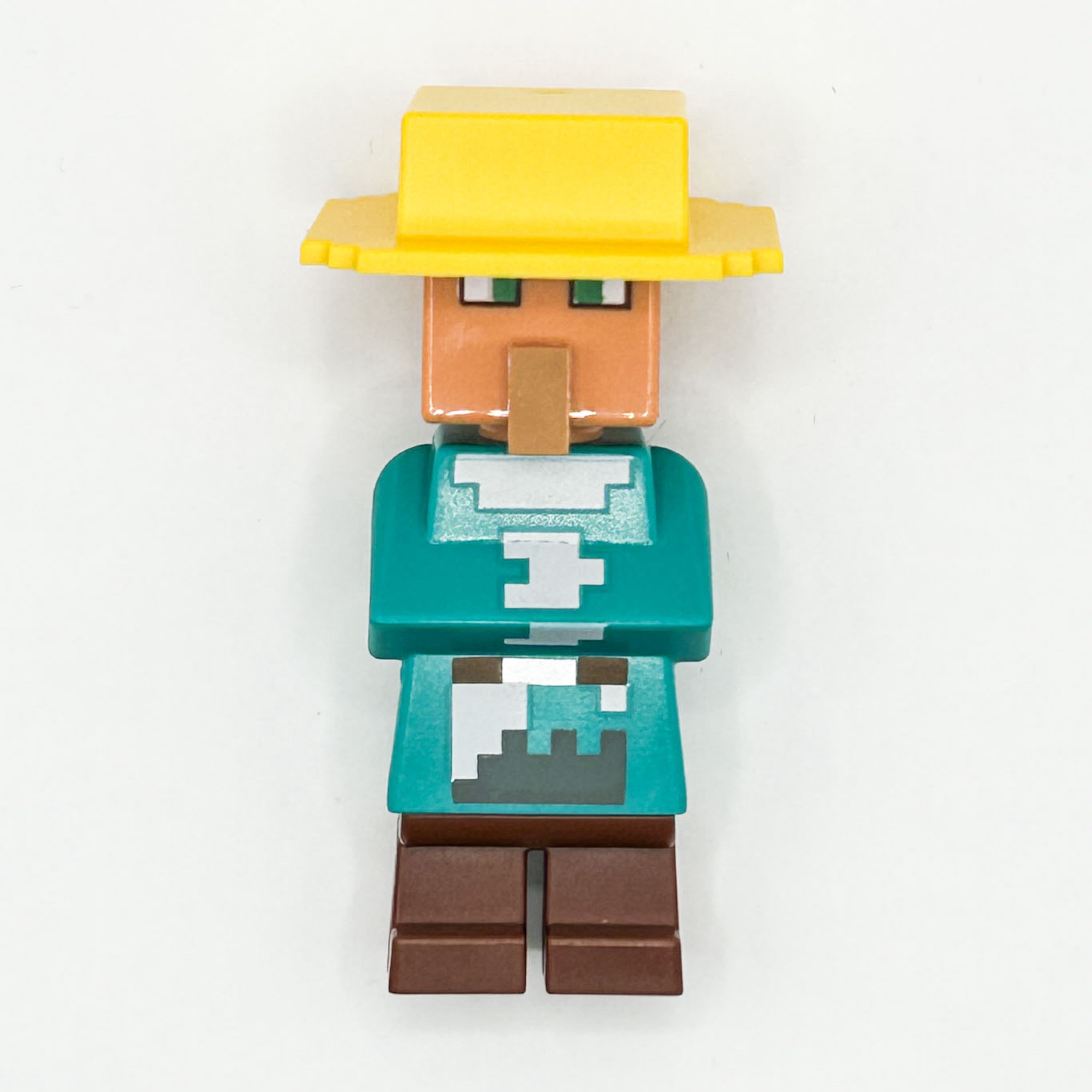 Villager (Farmer) - Snow Biome Outfit, Yellow Hat - LEGO Minecraft Minifigure (2022)