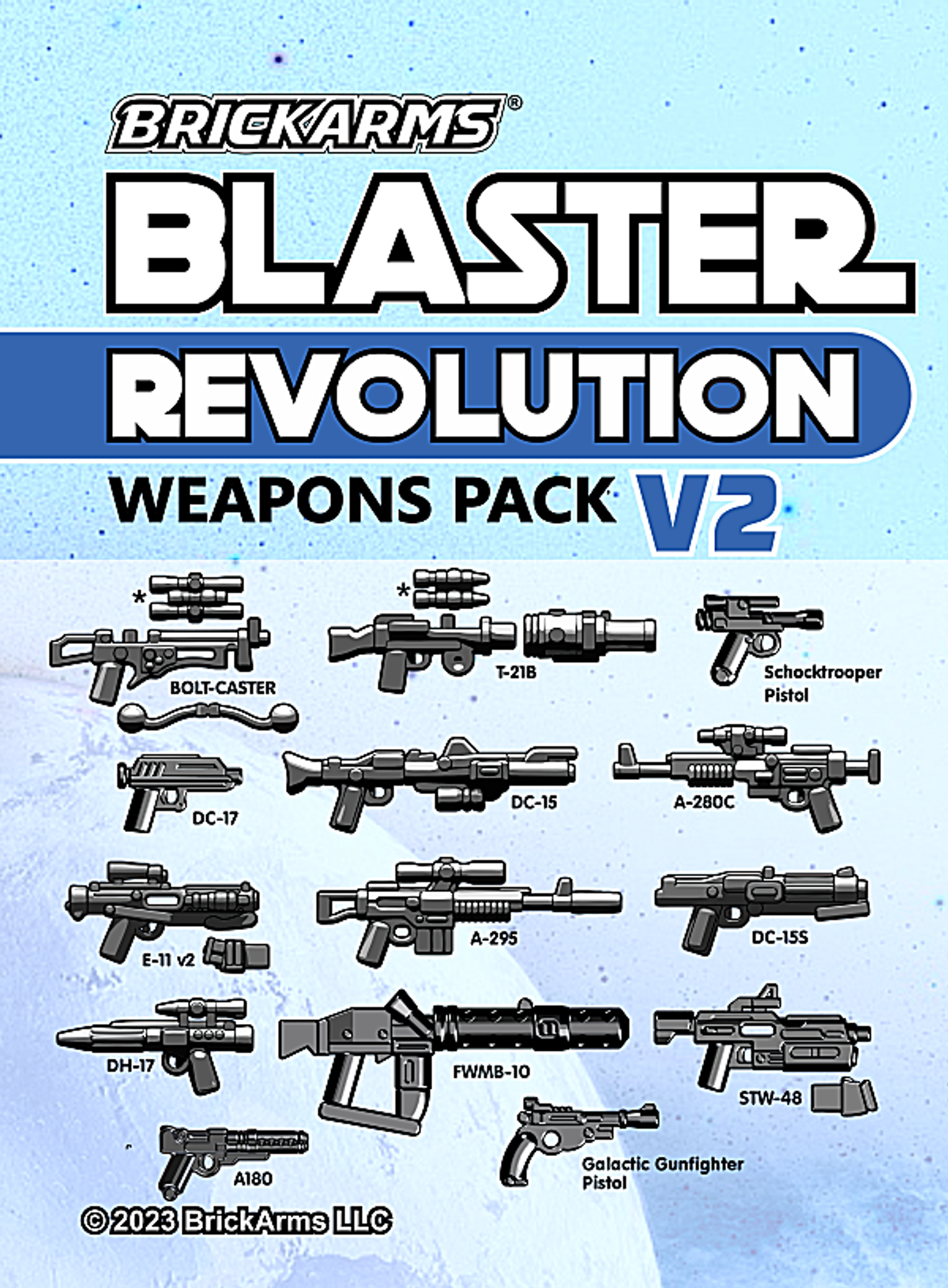 BrickArms Blasters Revolution V2 Minifigure Weapons Pack