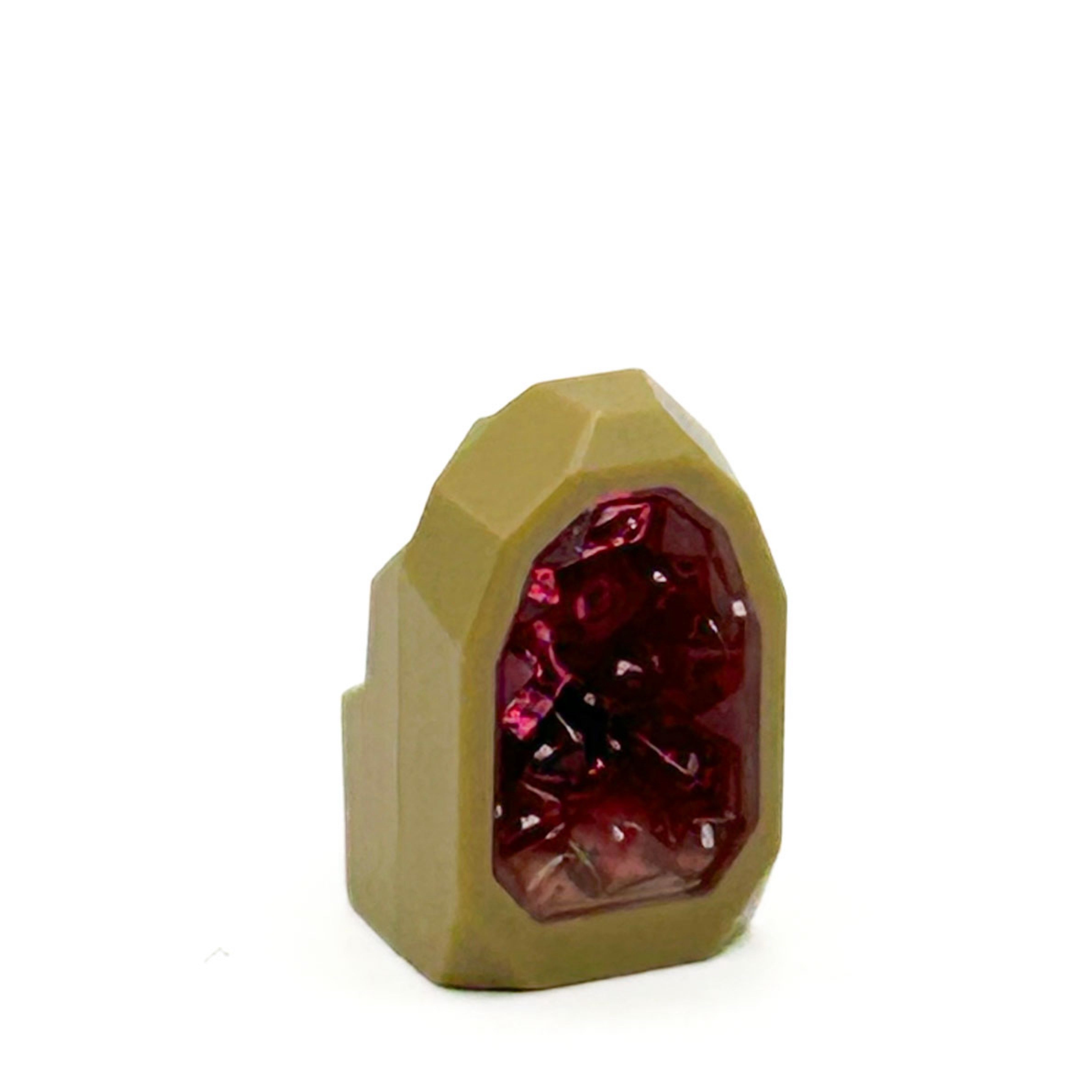 Rock 1 x 1 Geode w/ Molded Glitter Trans-Dark Pink Crystals Pattern - Official LEGO® Part