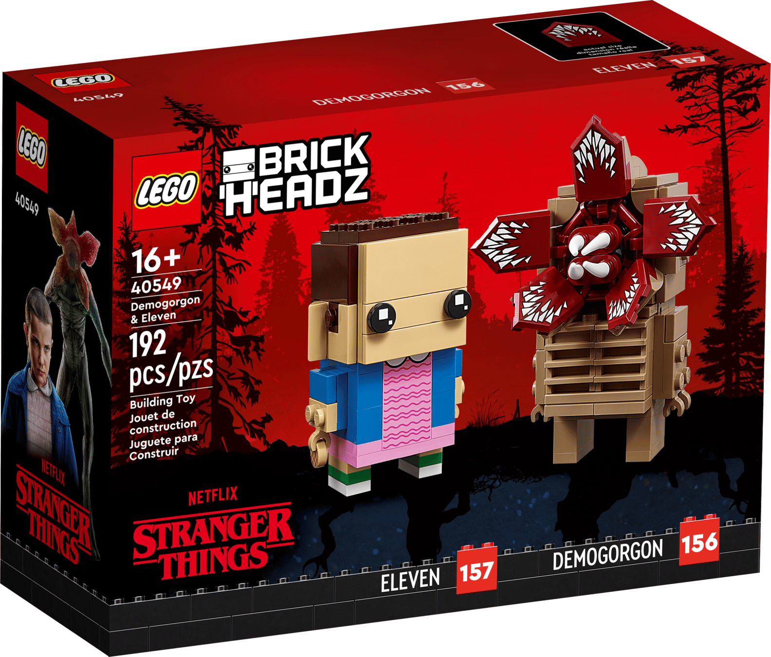 LEGO Stranger Things Demogorgon & Eleven BrickHeadz Set (40549)