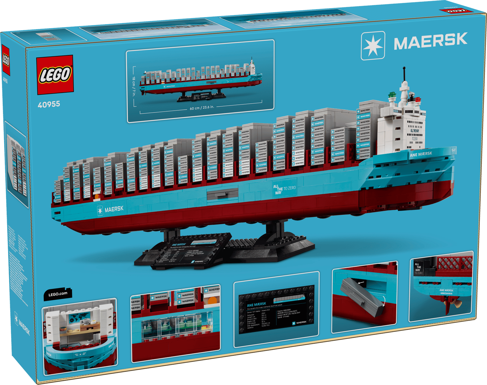 LEGO Maersk Dual-Fuel Container Vessel Set (40955)