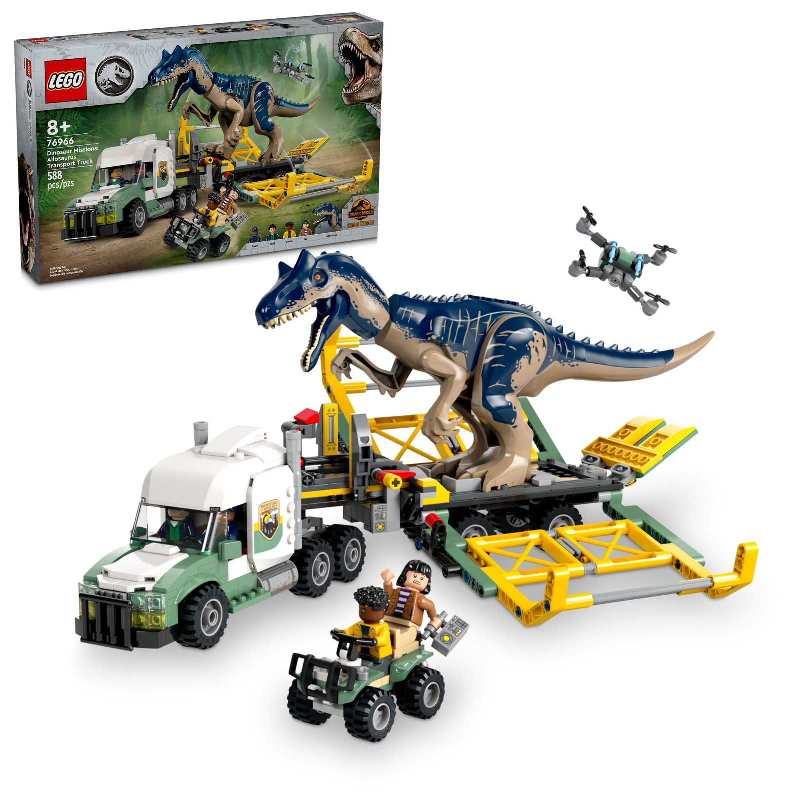 LEGO Jurassic World Dinosaur Missions: Allosaurus Transport Truck Set (76966)