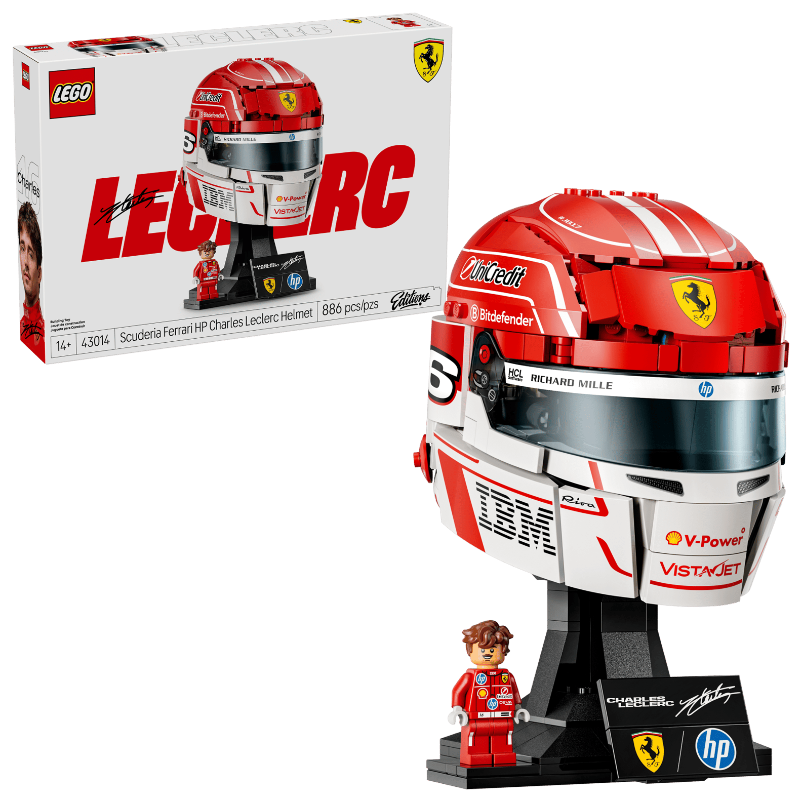 LEGO Scuderia Ferrari HP Charles Leclerc Helmet Set (43014)