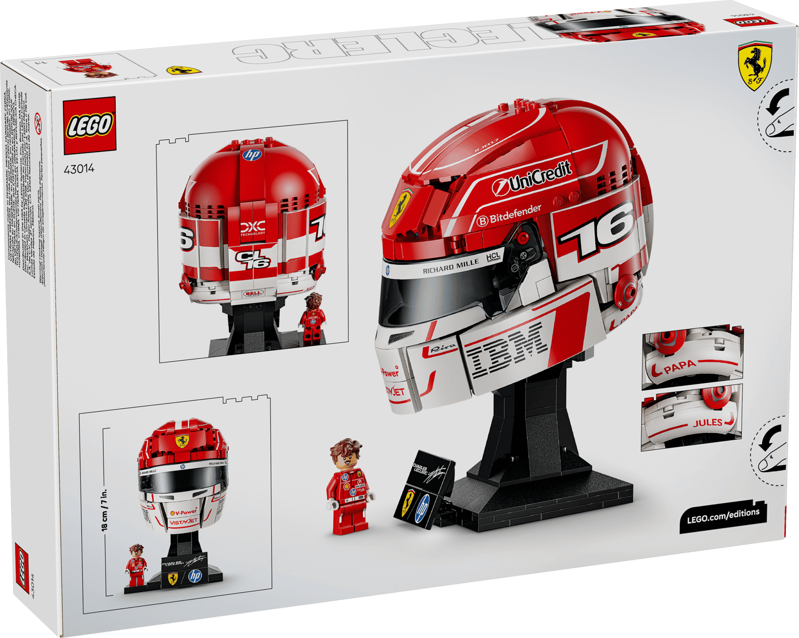 LEGO Scuderia Ferrari HP Charles Leclerc Helmet Set (43014)