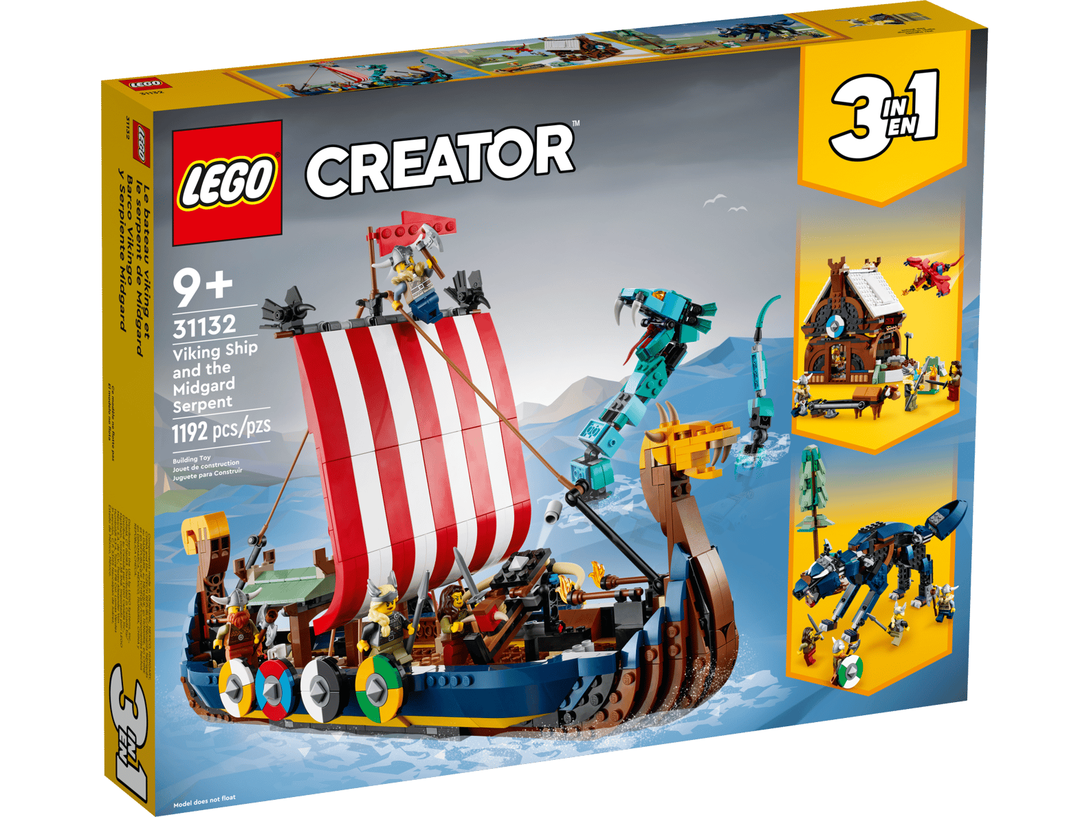 LEGO Creator Viking Ship and The Midgard Serpent Set (31132)