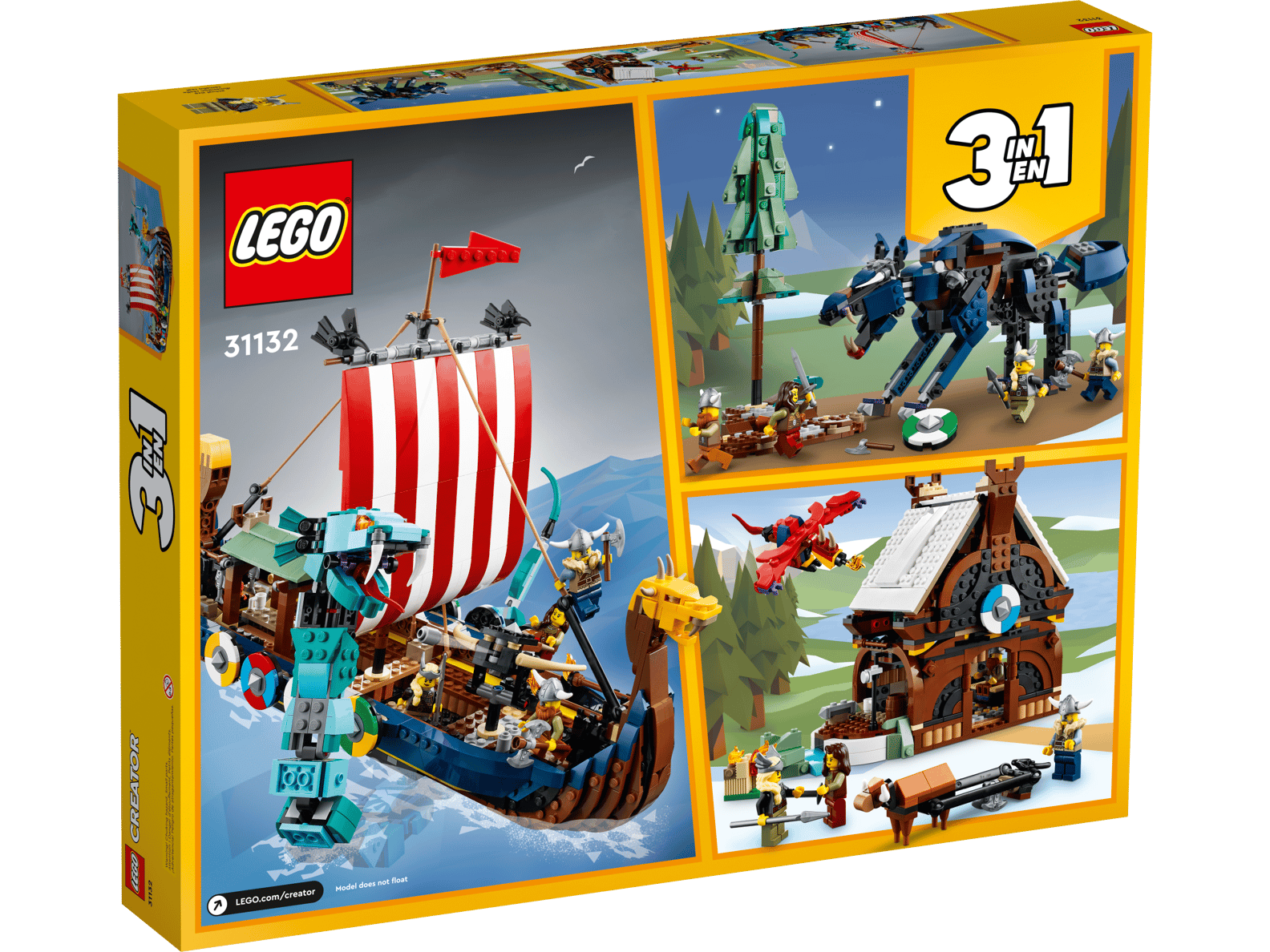 LEGO Creator Viking Ship and The Midgard Serpent Set (31132)
