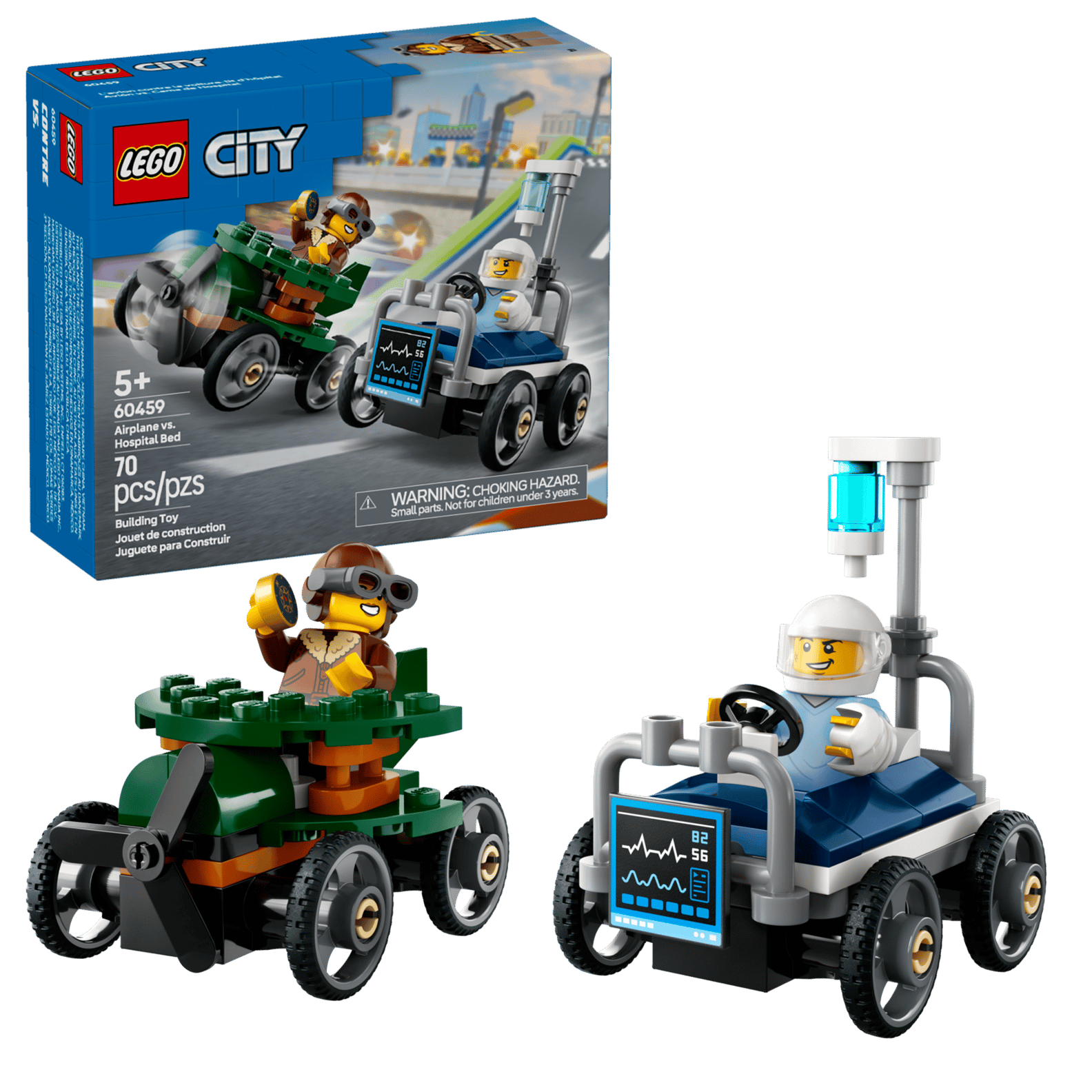 LEGO City Airplane vs. Hospital Bed Set (60459)