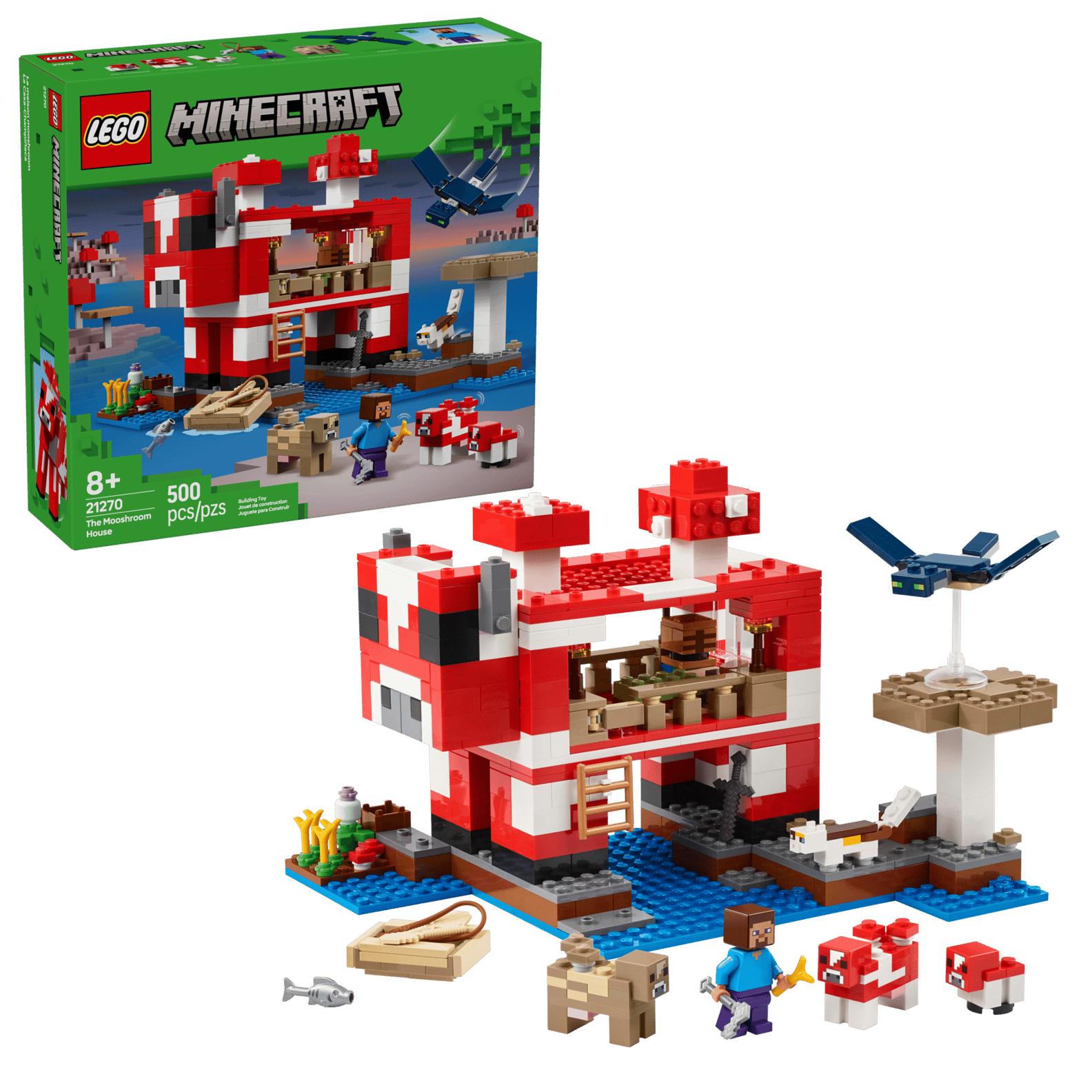LEGO Minecraft The Mooshroom House Set (21270)